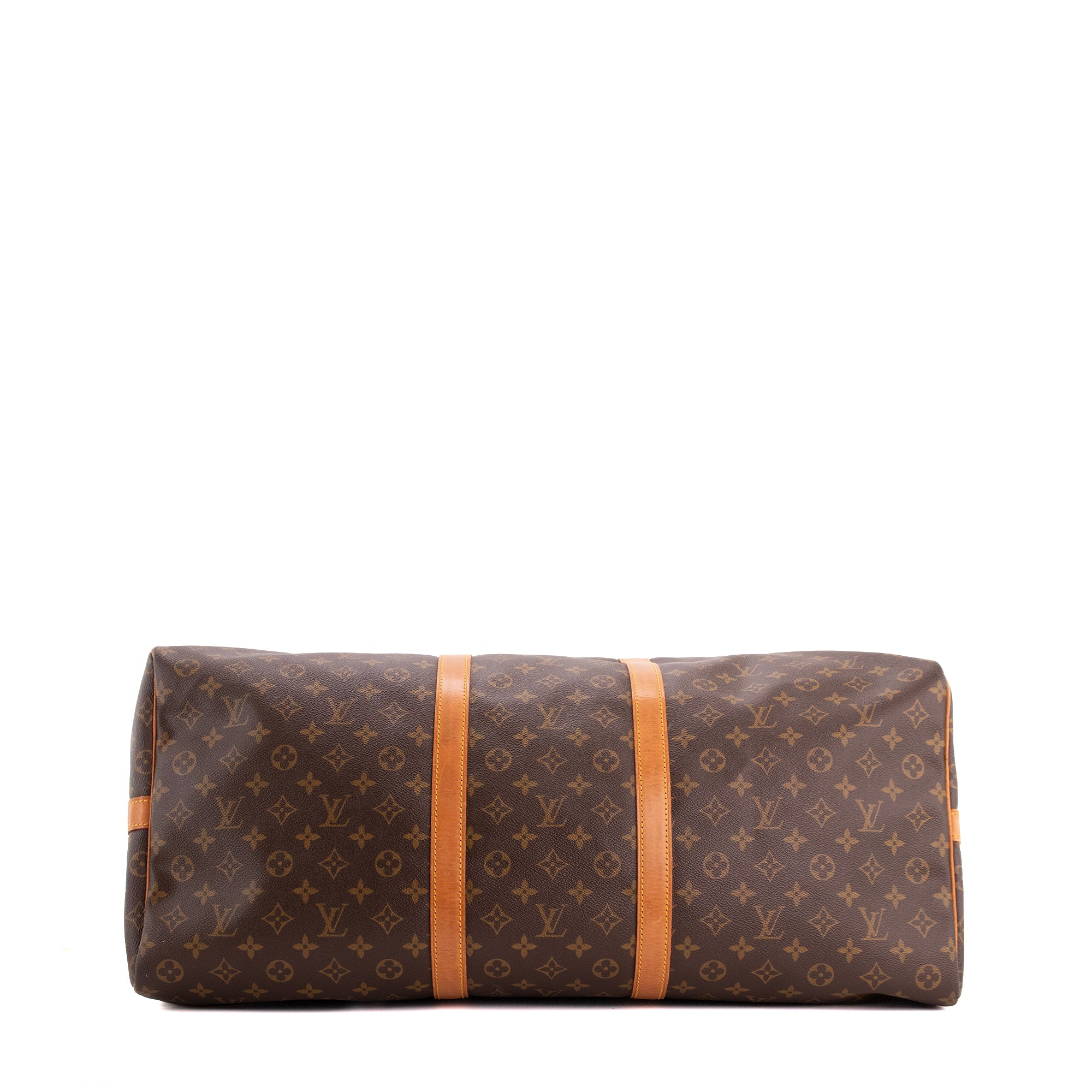 LOUIS VUITTON - Sac de voyage Keepall 60 bandoulière Louis Vuitton en toile enduite monogrammée vintage