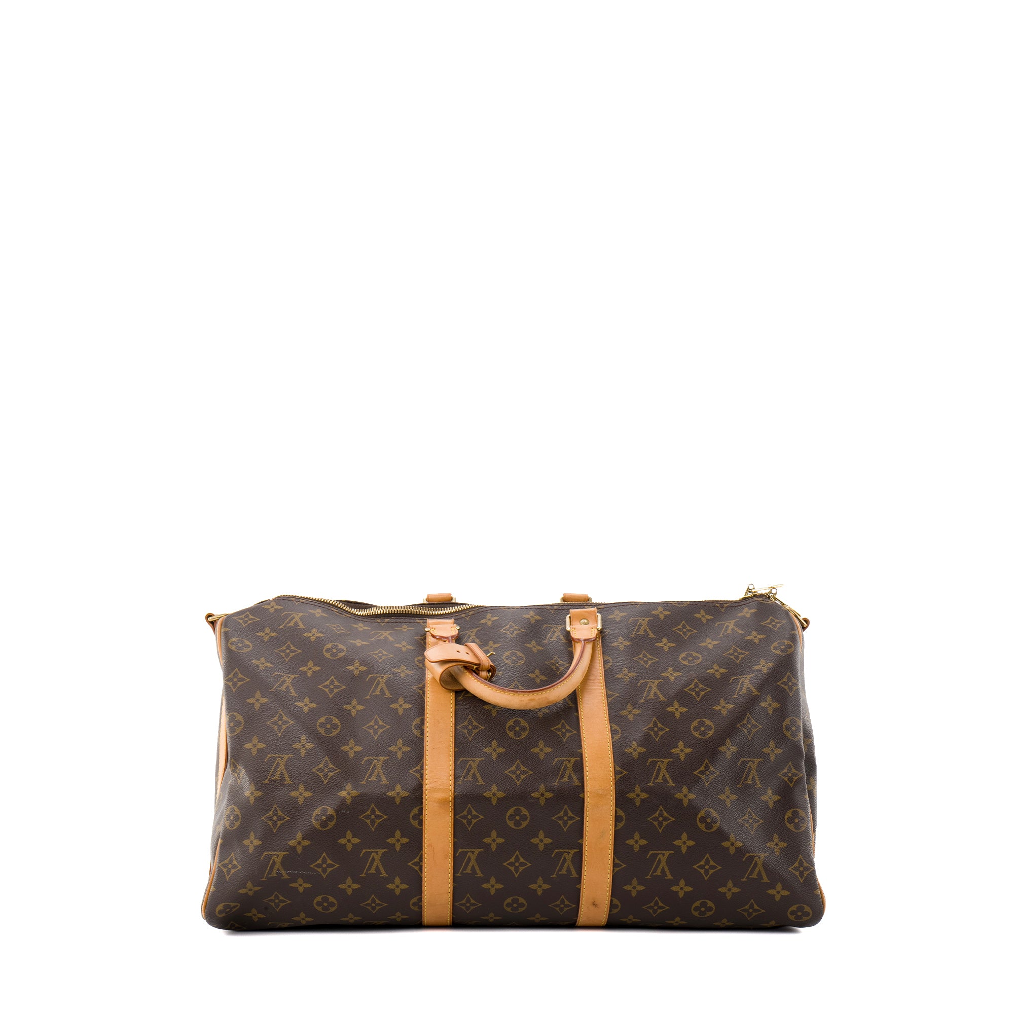 LOUIS VUITTON - Sac de voyage Keepall bandoulière 50 Louis Vuitton en toile monogrammée vintage
