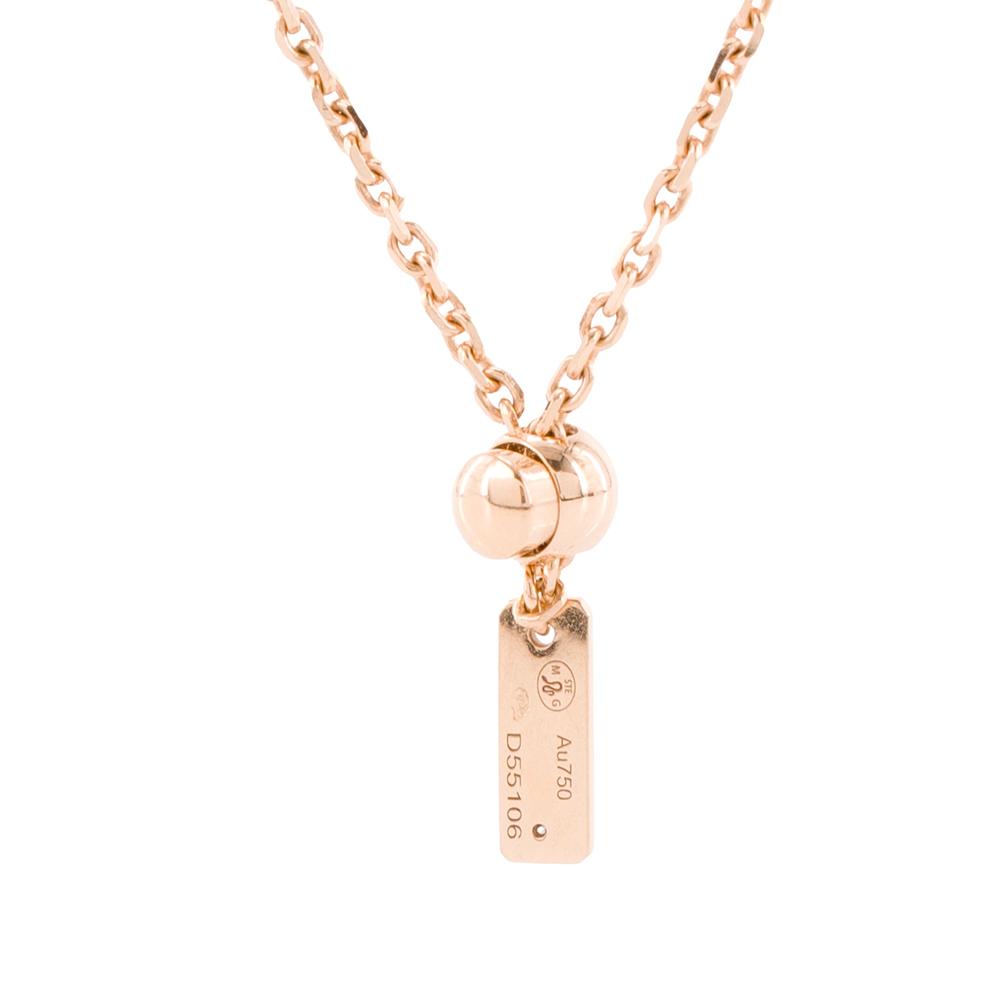 MESSIKA - Pendentif Lucky Move MM Messika en or rose et nacre blanche
