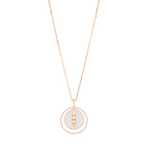 MESSIKA - Pendentif Lucky Move MM Messika en or rose et nacre blanche
