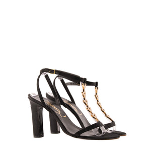 SAINT LAURENT - Escarpins Saint Laurent en satin noir vintage (T38,5)