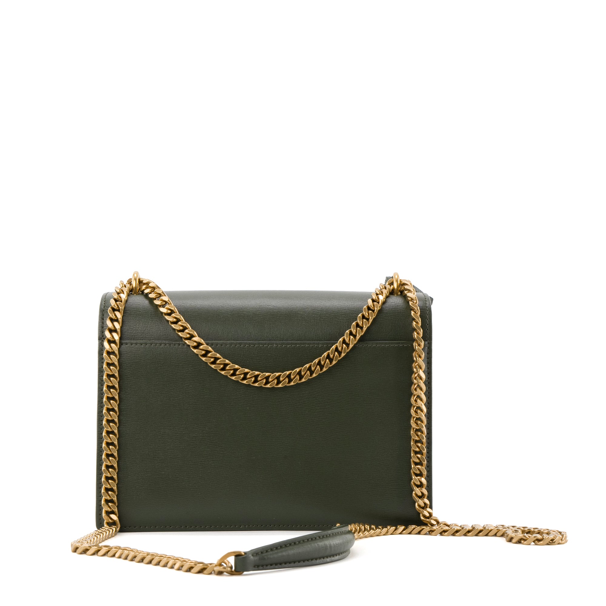 SAINT LAURENT - Sac à bandoulière Sunset medium Saint Laurent en cuir kaki