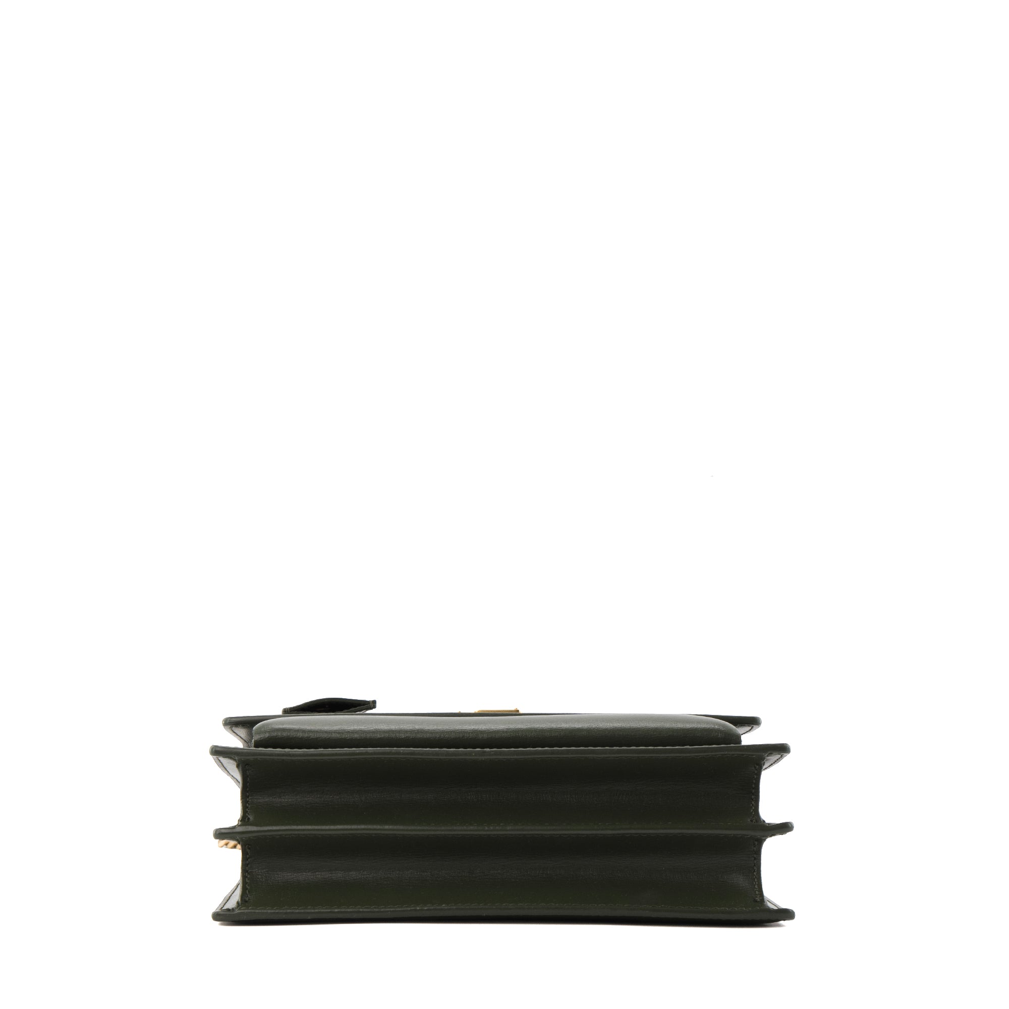 SAINT LAURENT - Sac à bandoulière Sunset medium Saint Laurent en cuir kaki