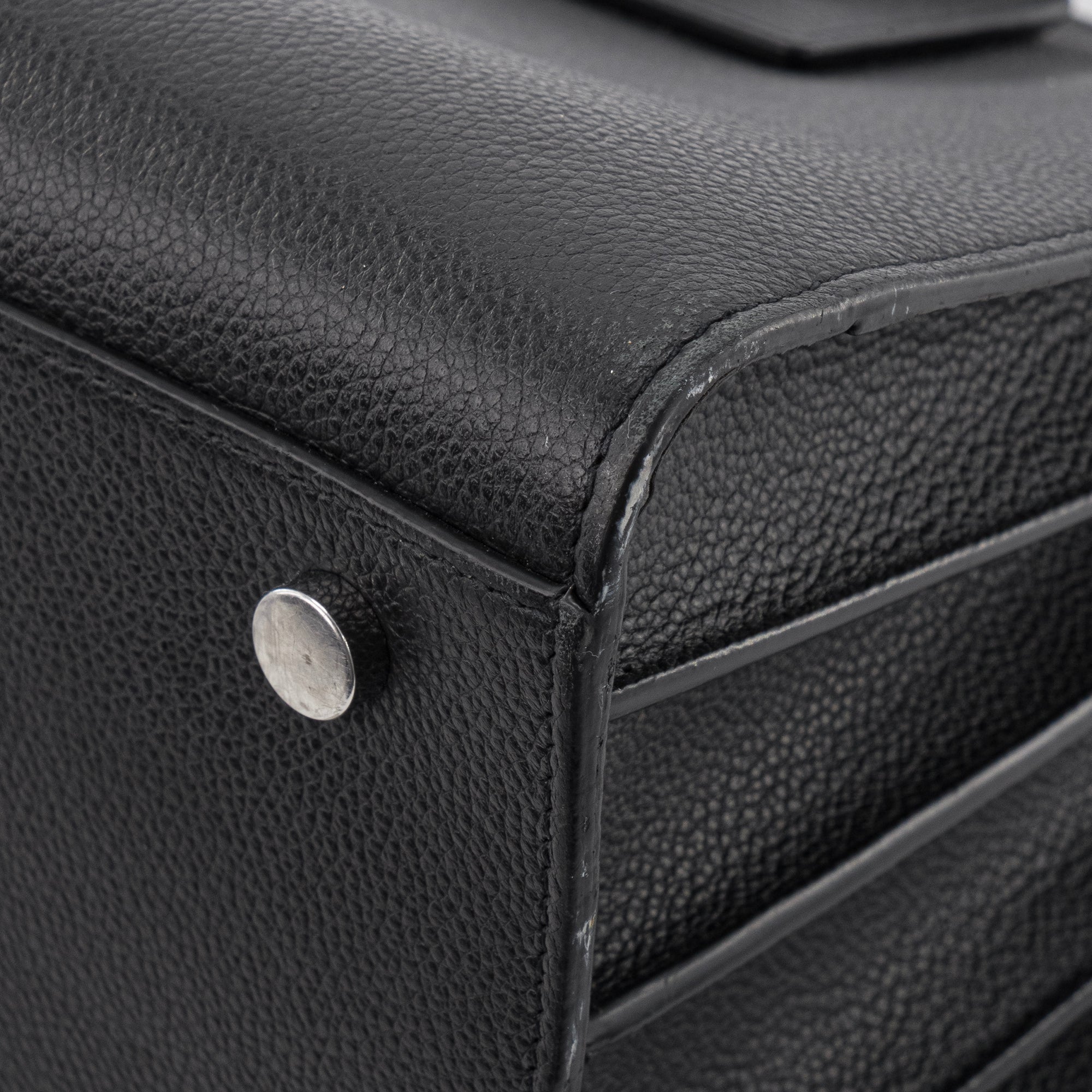 SAINT LAURENT - Sac de Jour Small Saint Laurent en cuir grainé noir