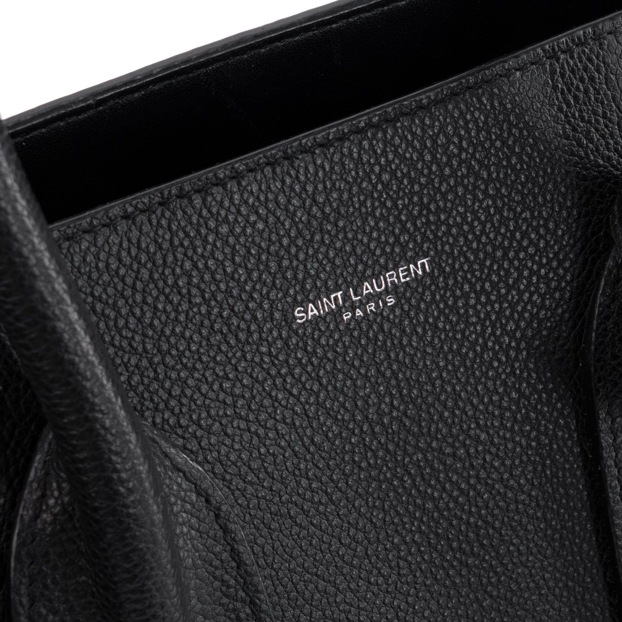 SAINT LAURENT - Sac de Jour Small Saint Laurent en cuir grainé noir