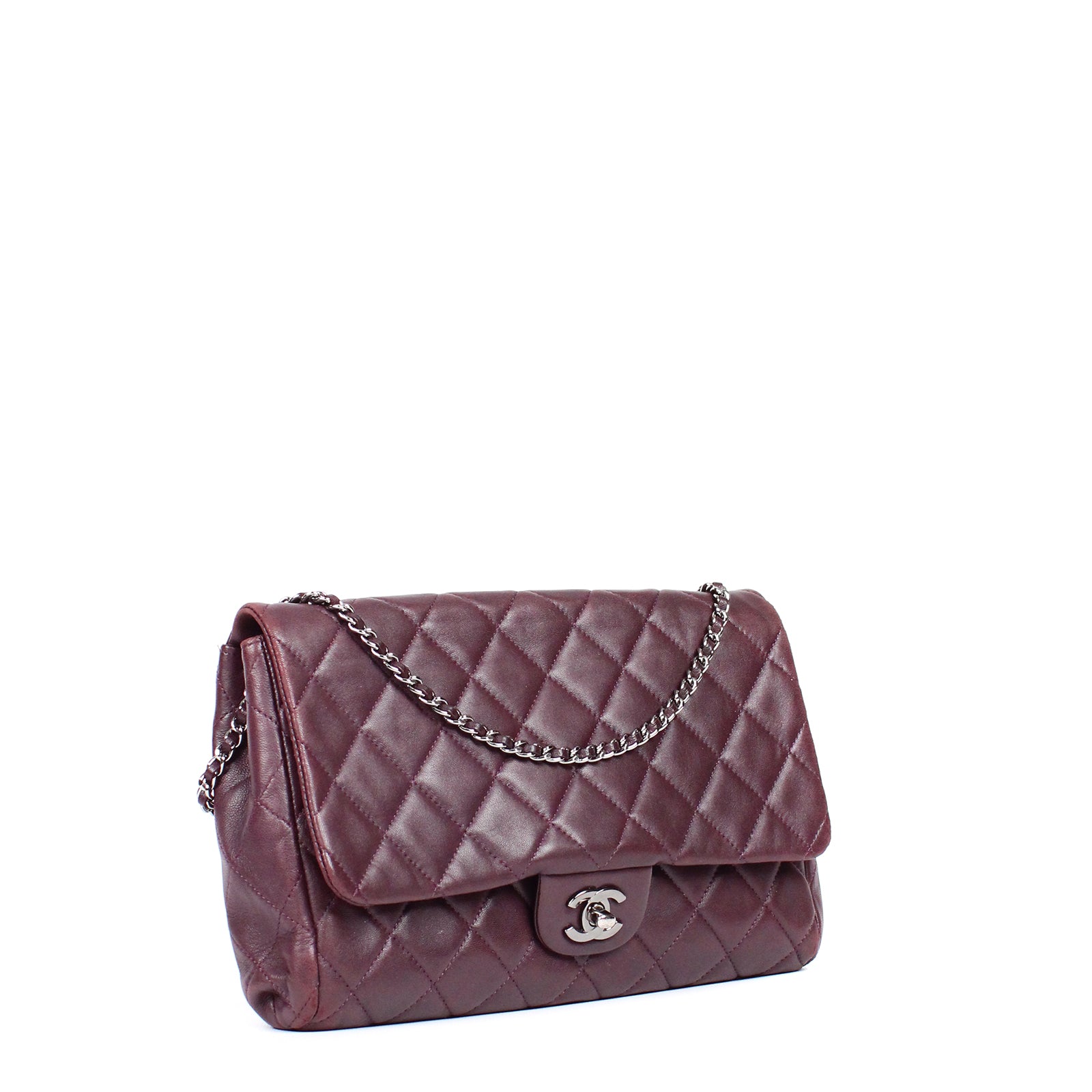 CHANEL - Sac Timeless en cuir bordeaux