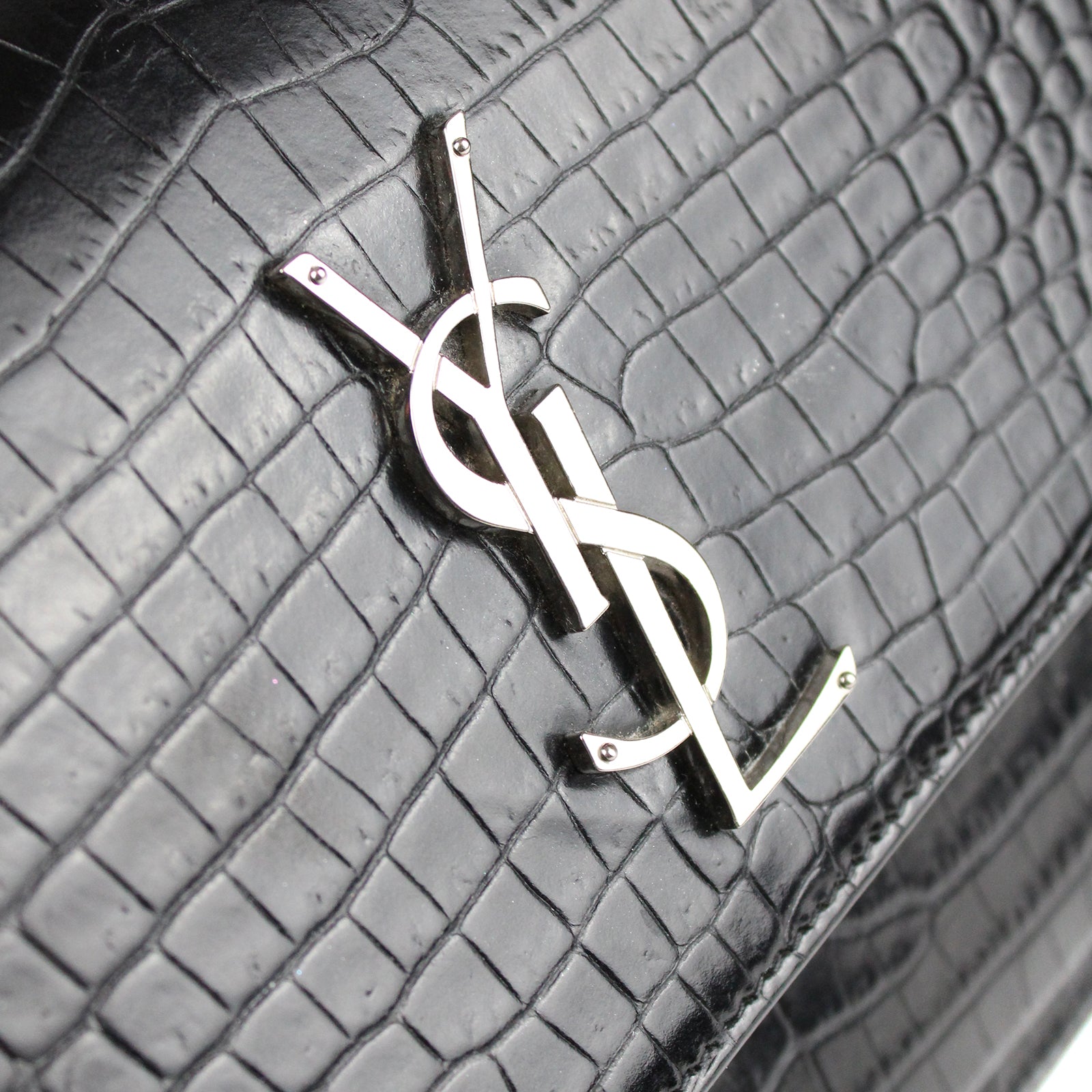 SAINT LAURENT - Sac Sunset medium embossé crocodile