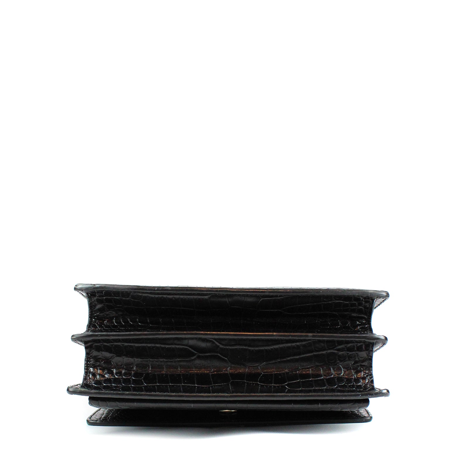 SAINT LAURENT - Sac Sunset medium embossé crocodile