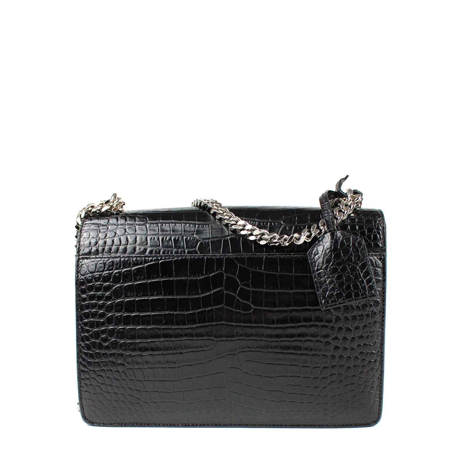 SAINT LAURENT - Sac Sunset medium embossé crocodile