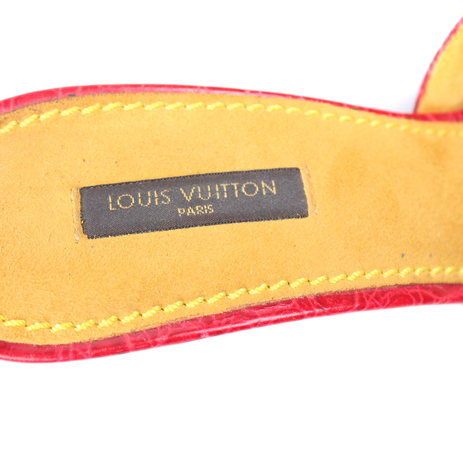 LOUIS VUITTON - Denim heeled sandals (T39.5)