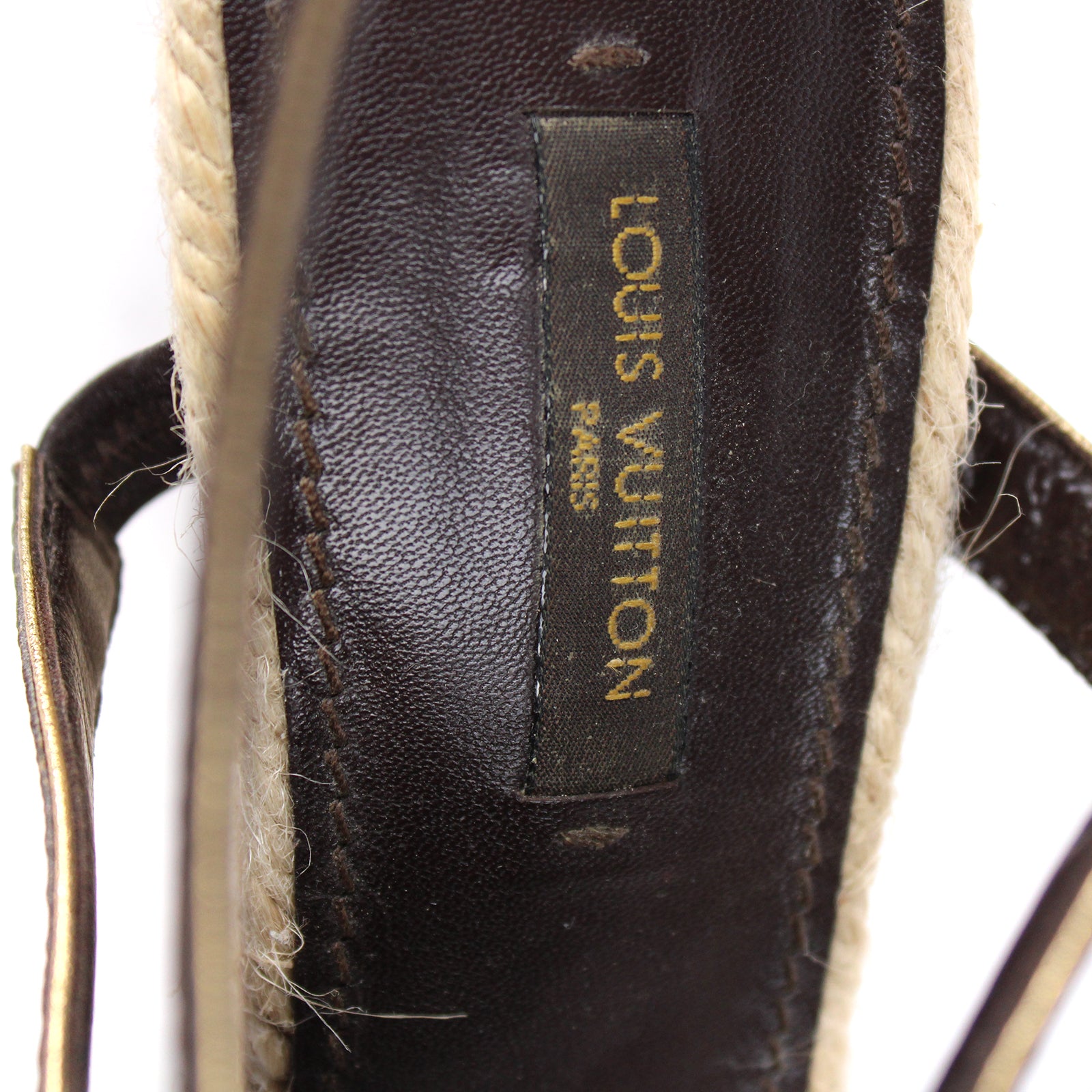 LOUIS VUITTON - Sandales compensées monogramme (T39)