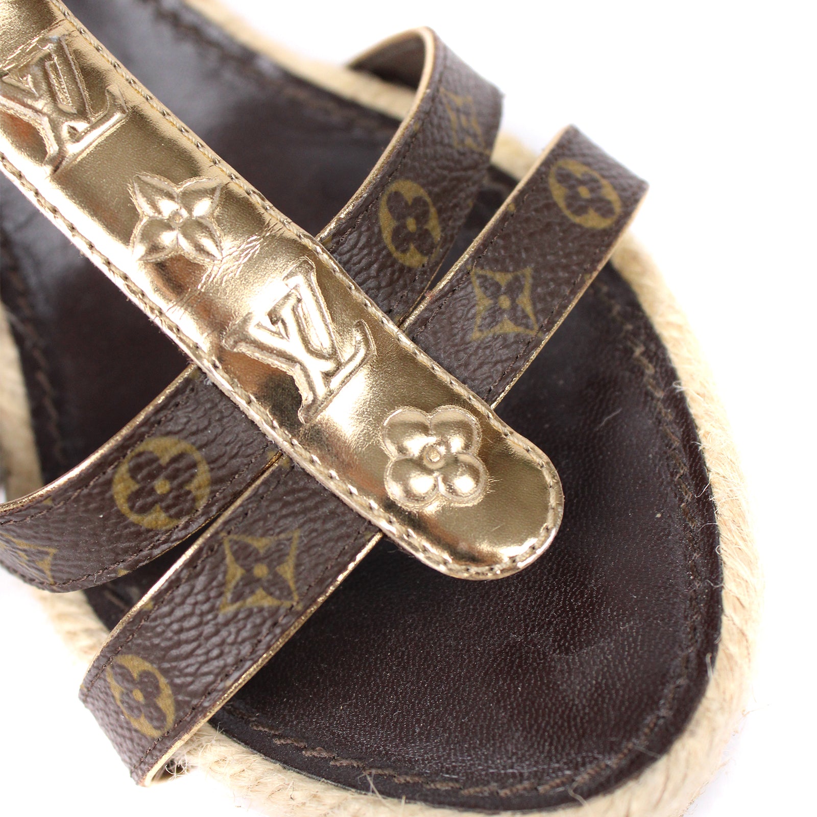LOUIS VUITTON - Sandales compensées monogramme (T39)