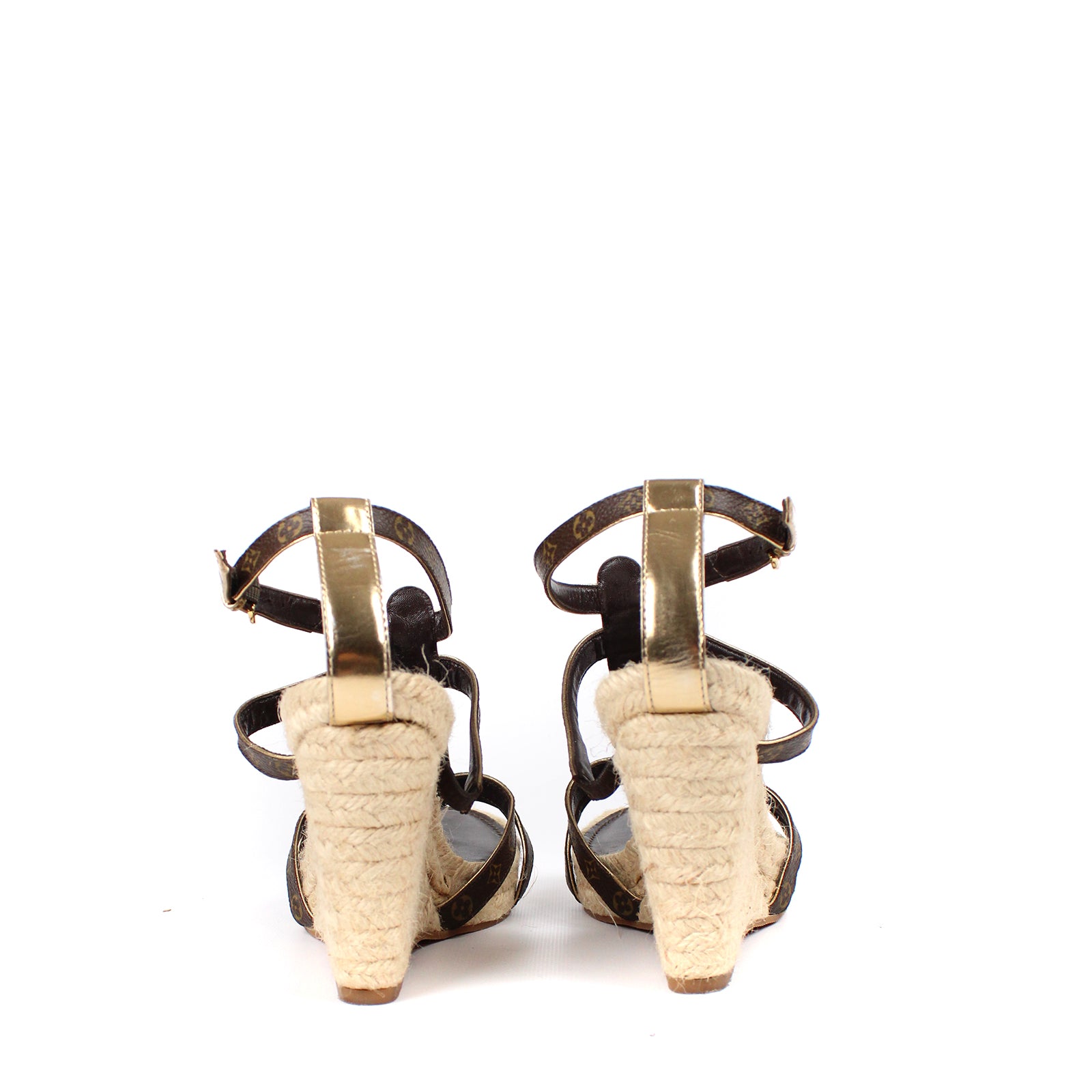 LOUIS VUITTON - Sandales compensées monogramme (T39)