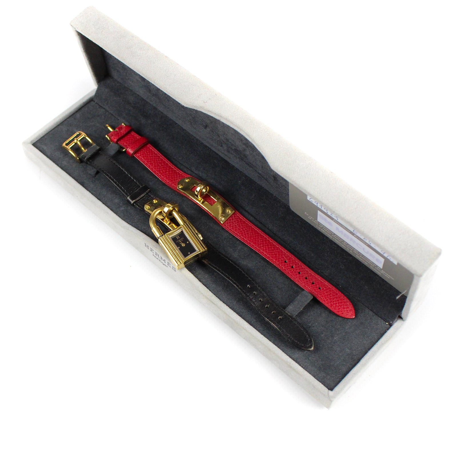 HERMÈS - Montre Kelly (2 bracelets)