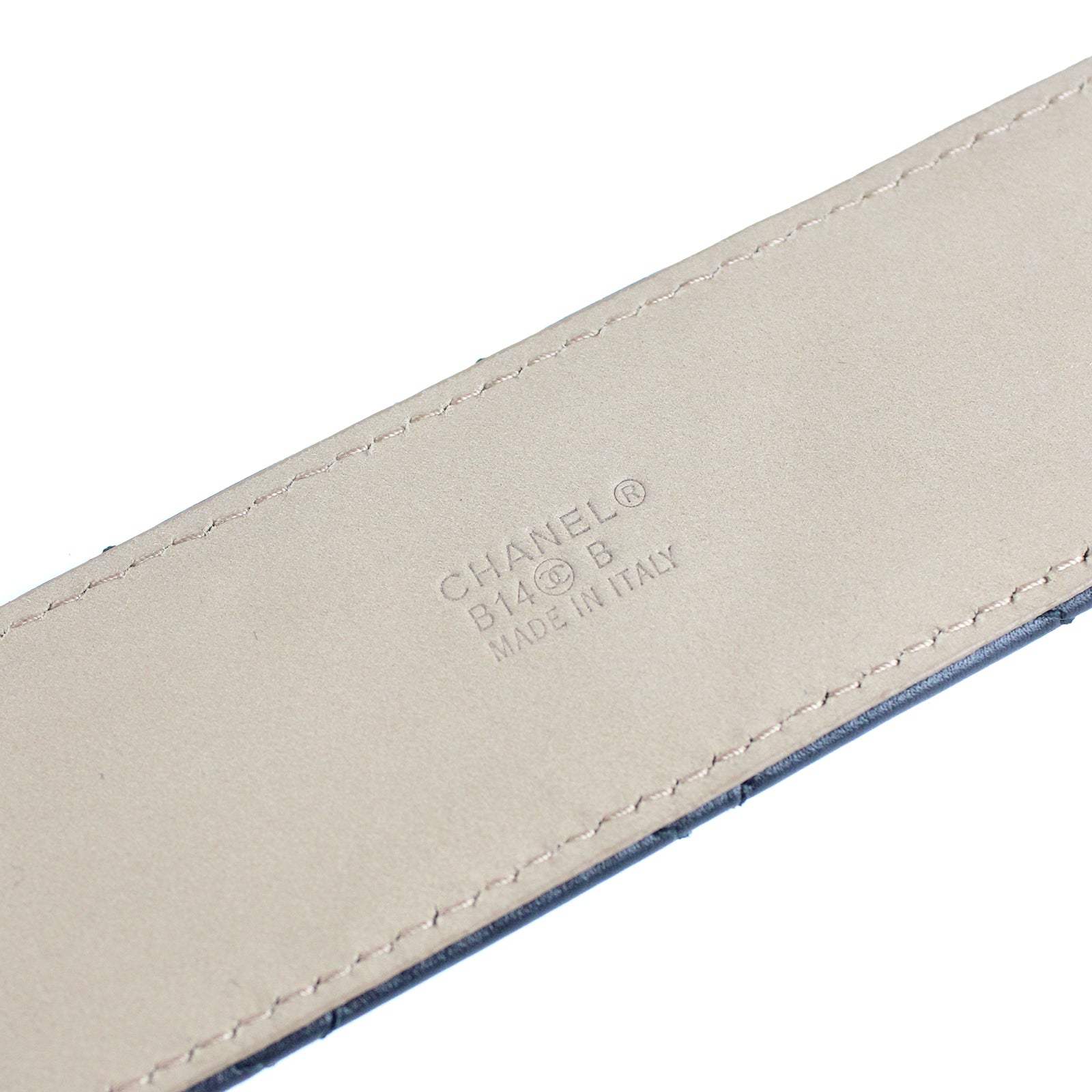 Ceinture matelassée à métal doré