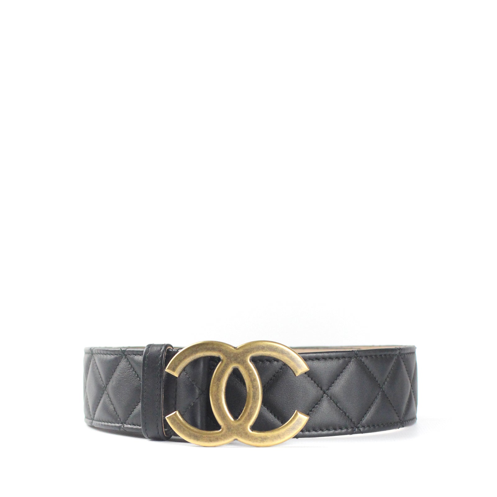 Ceinture matelassée à métal doré
