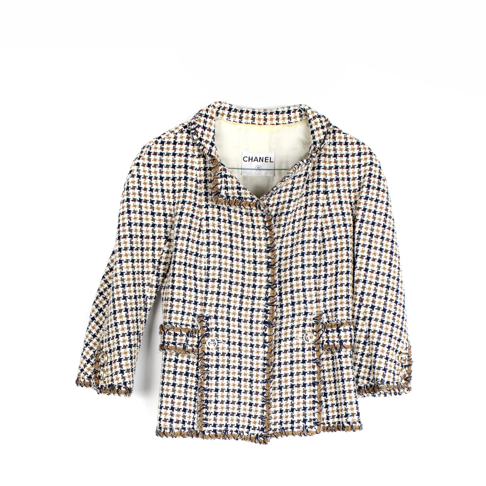 CHANEL - Veste pieds de poule (T34)