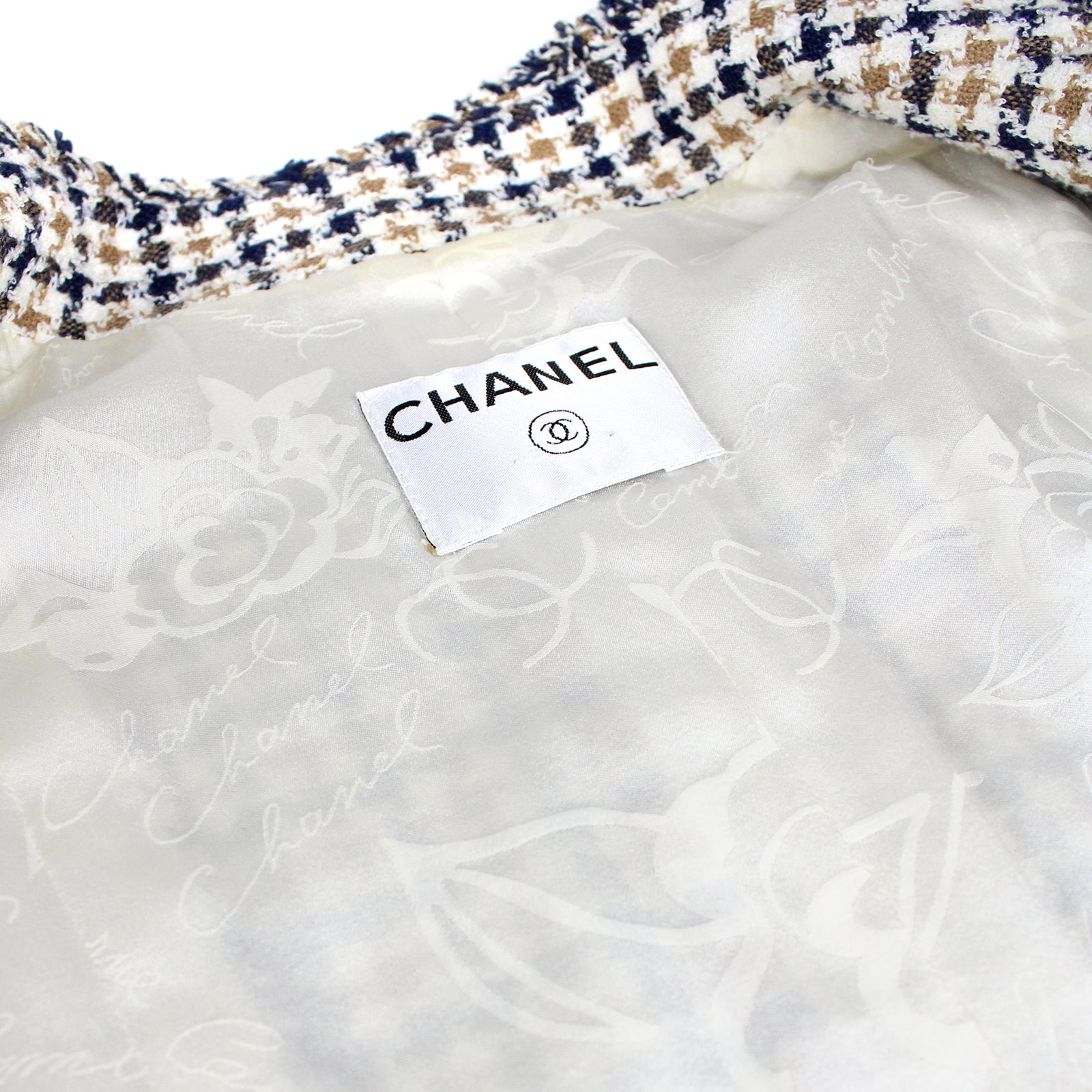CHANEL - Veste pieds de poule (T34)