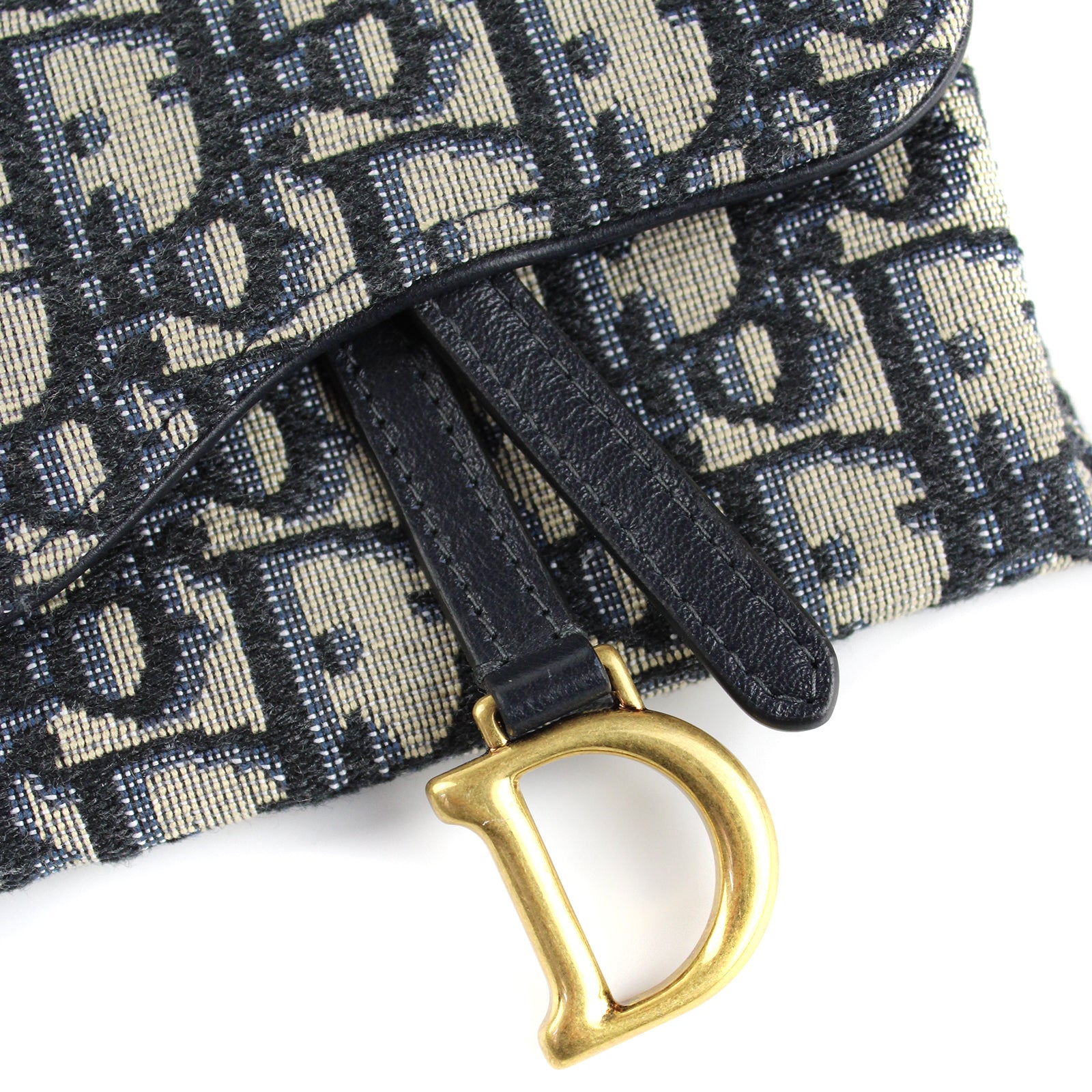 DIOR - Petit portefeuille Saddle chaîne