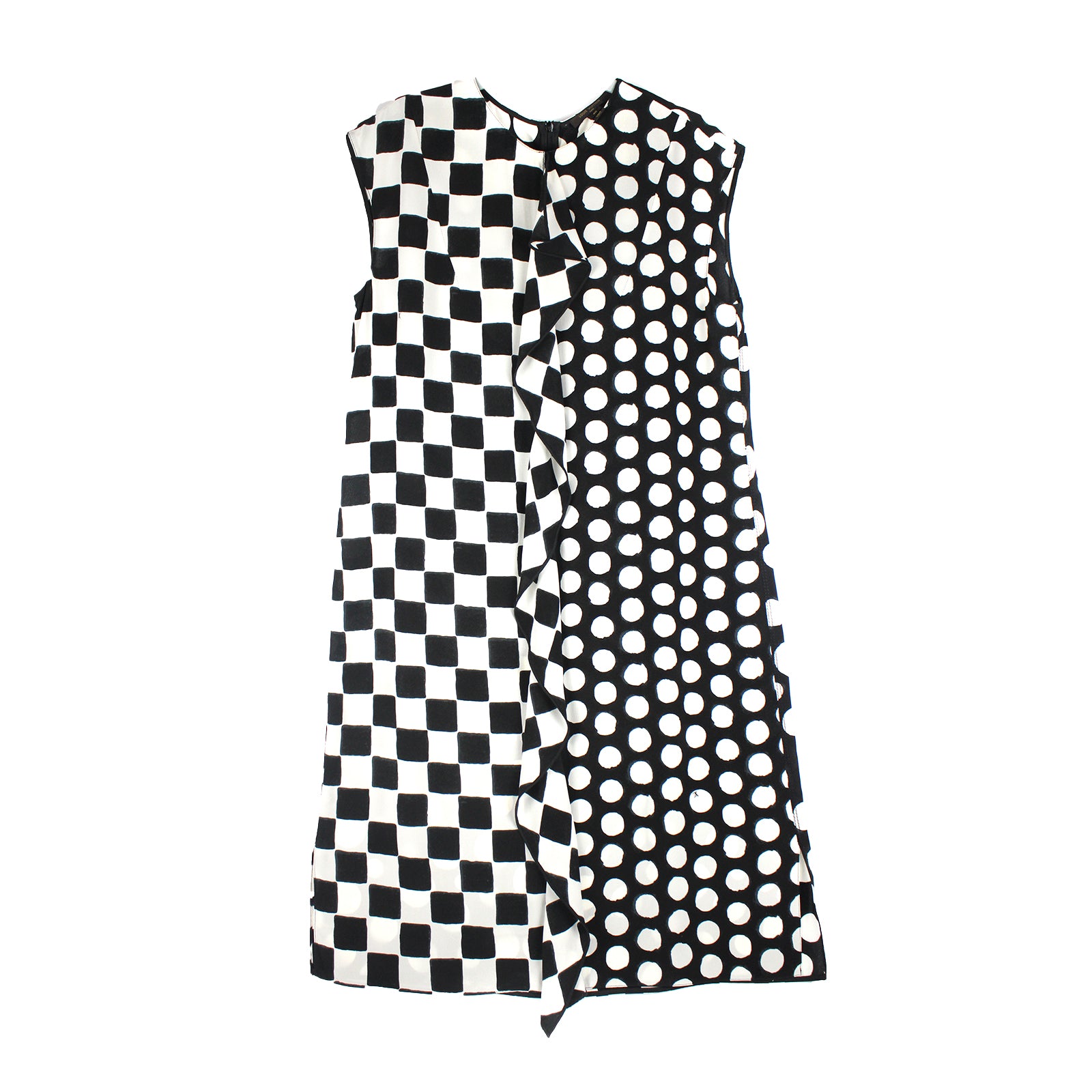Robe sans manche à motifs géométriques
