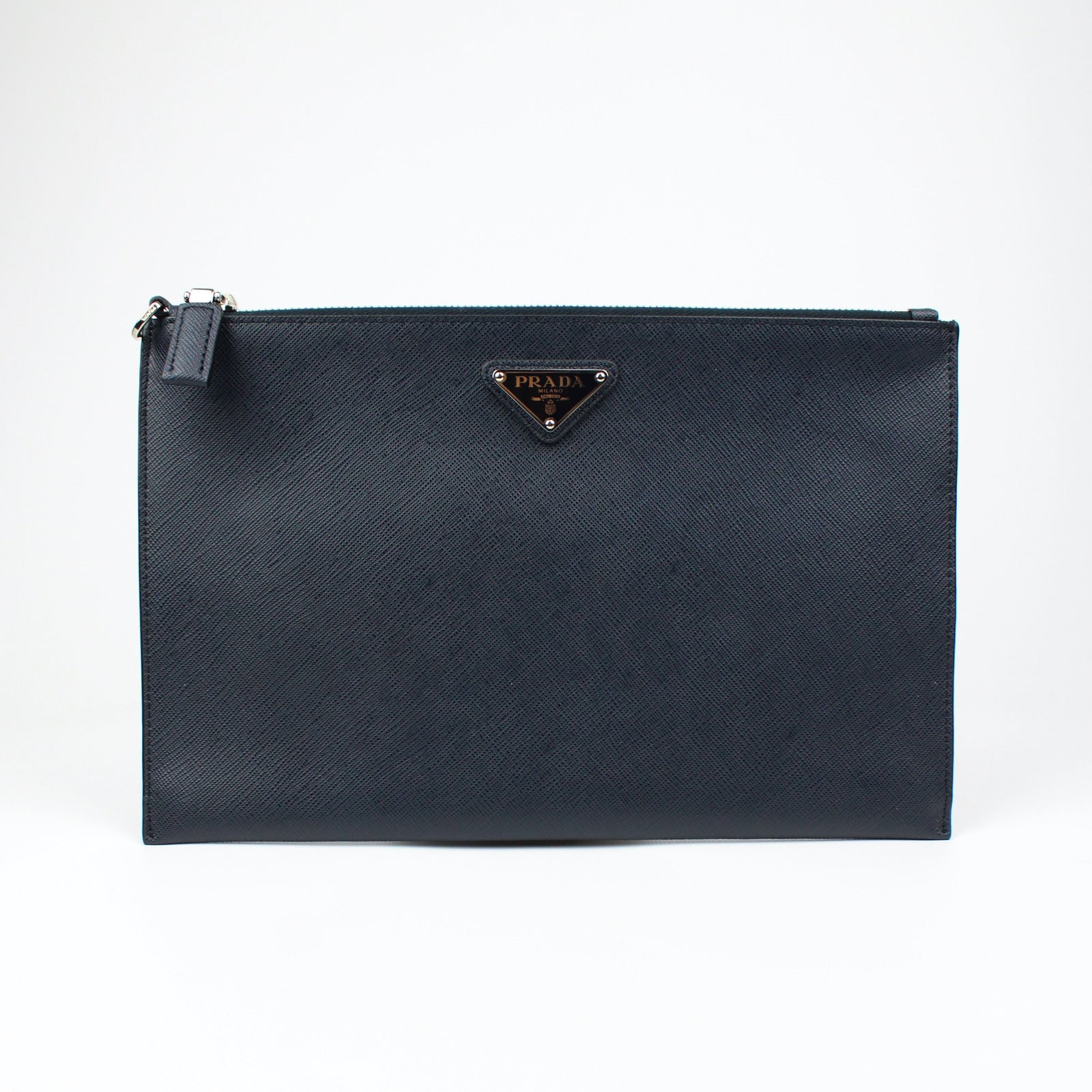 Pochette en cuir Saffiano