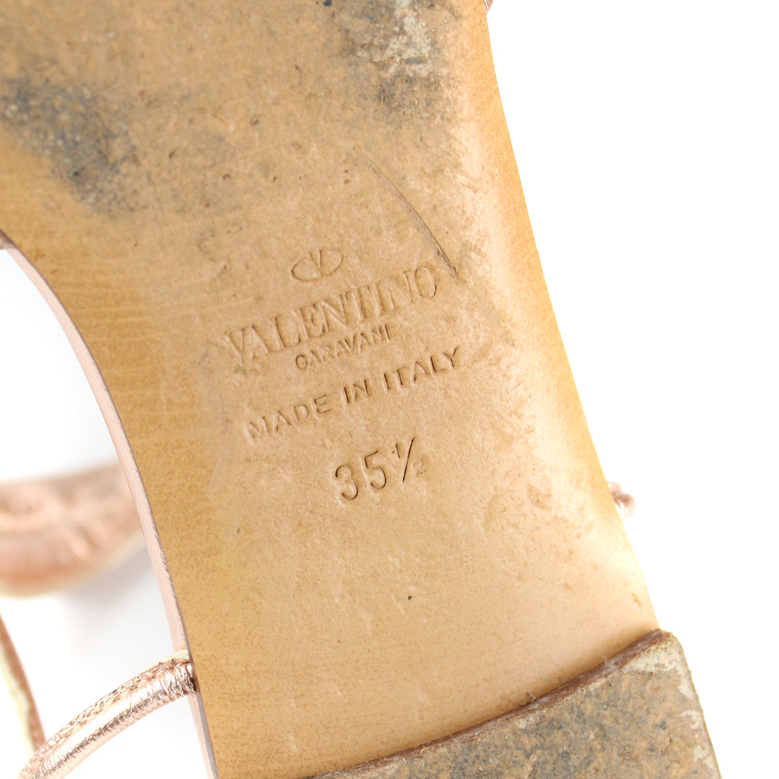 VALENTINO - Rockstud leather sandals (T35.5)