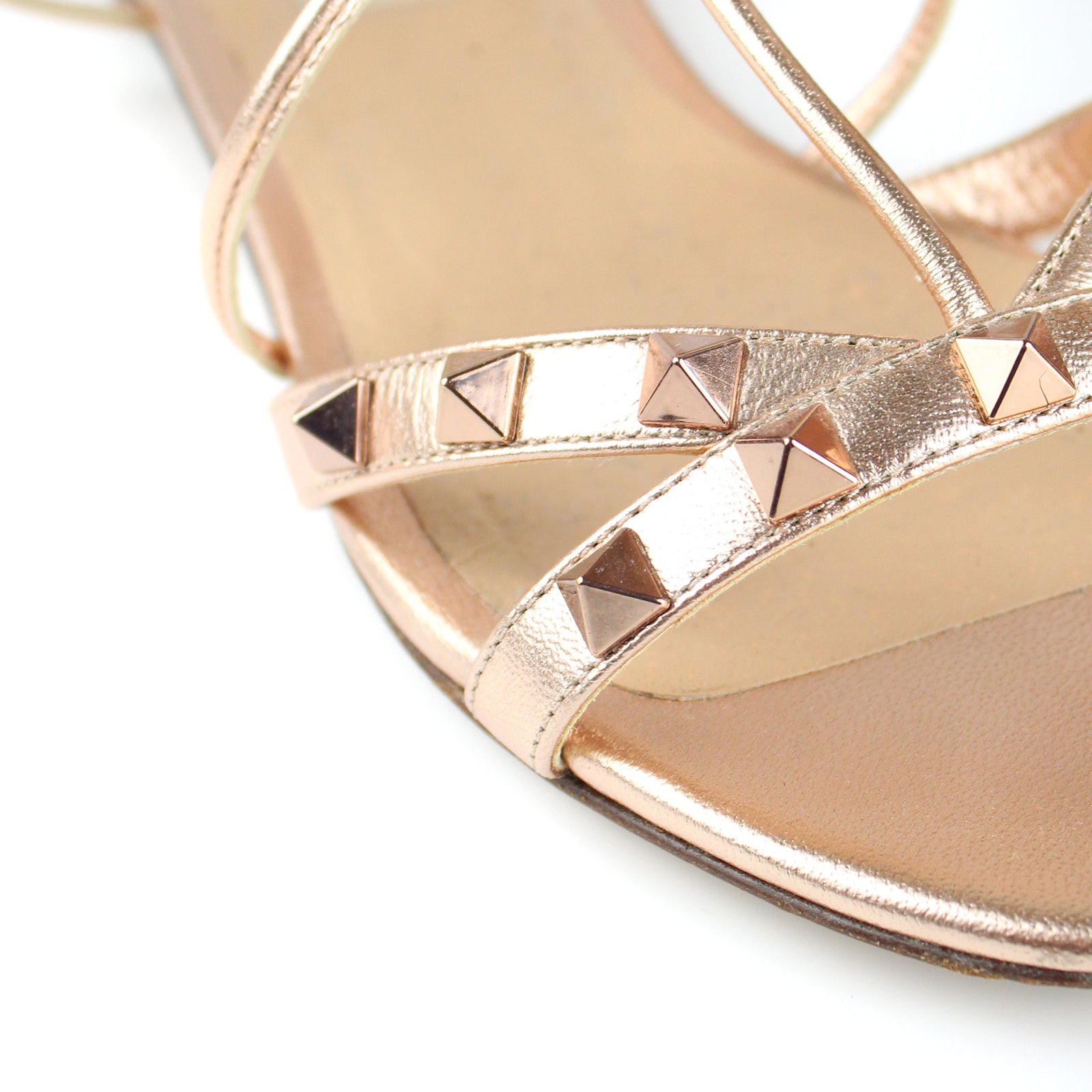 VALENTINO - Rockstud leather sandals (T35.5)