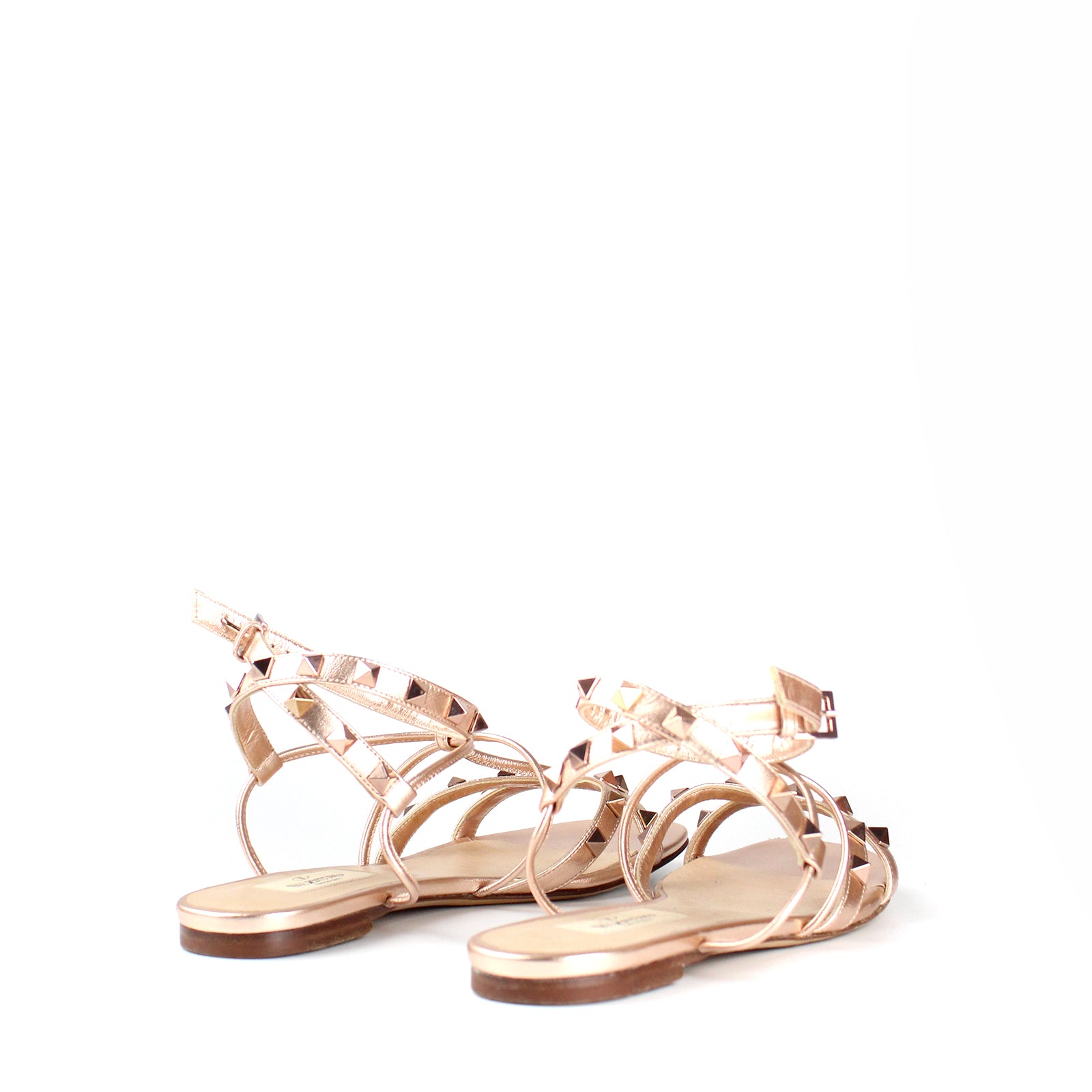 VALENTINO - Rockstud leather sandals (T35.5)
