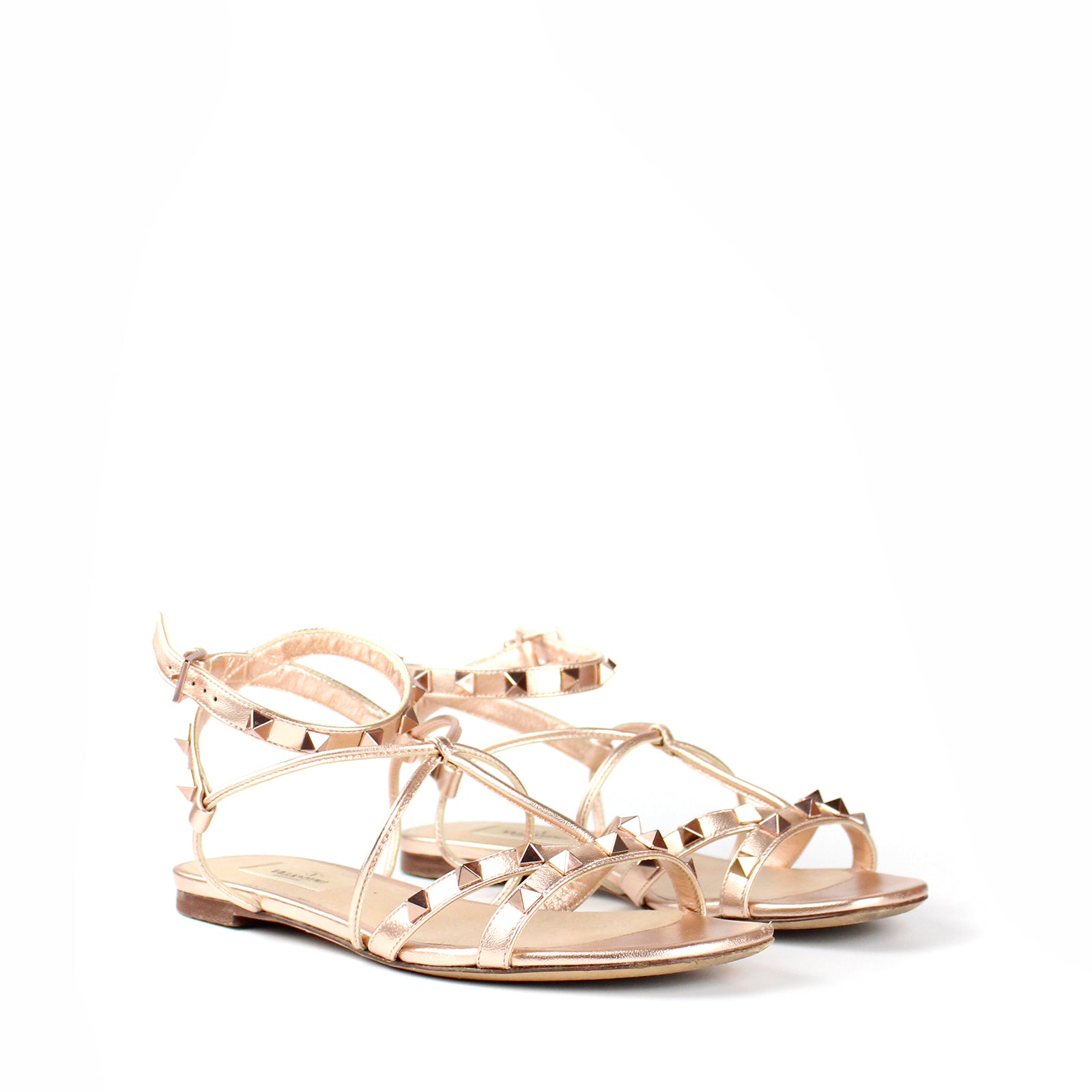VALENTINO - Rockstud leather sandals (T35.5)