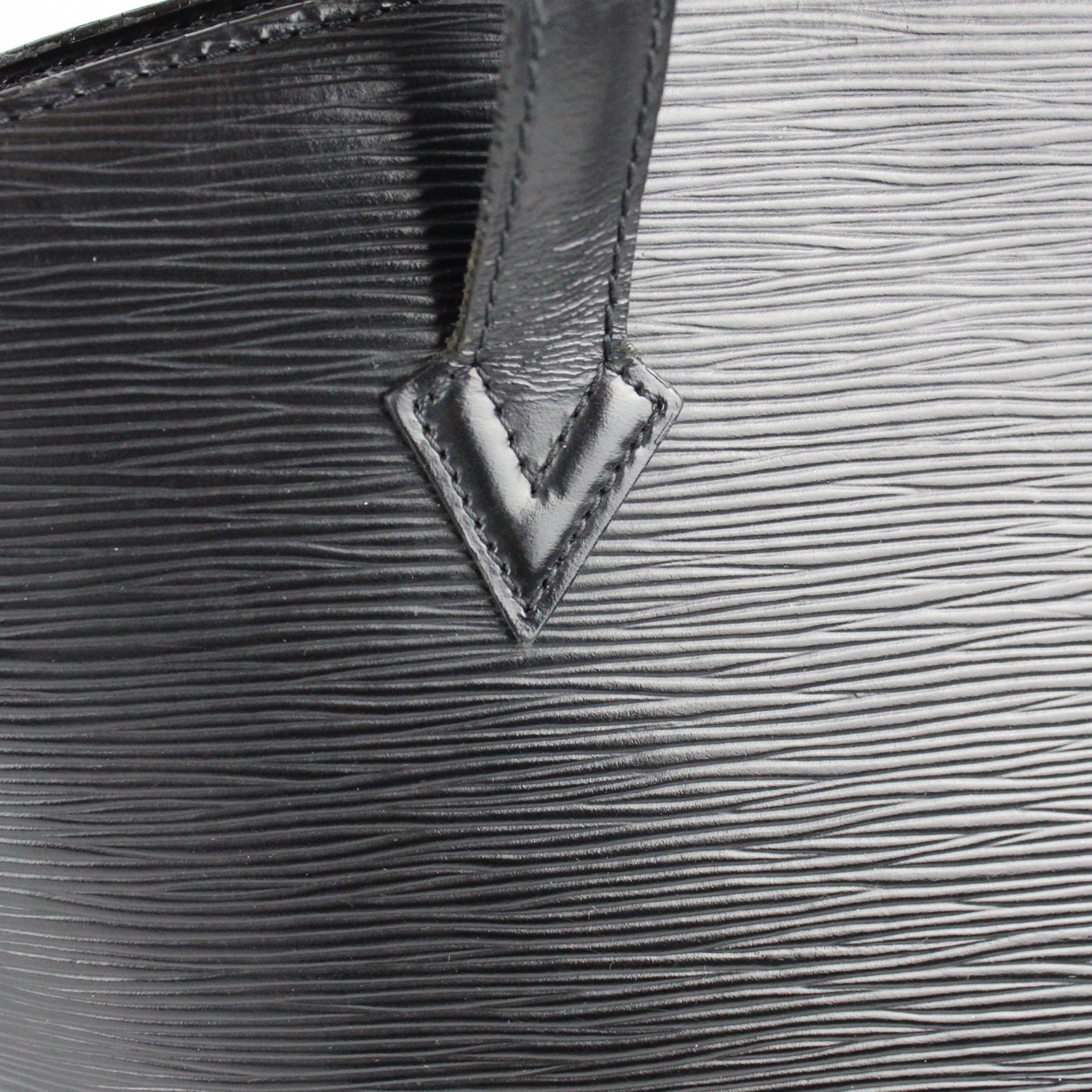 LOUIS VUITTON - Sac à main Saint Jacques moyen en cuir épi noir
