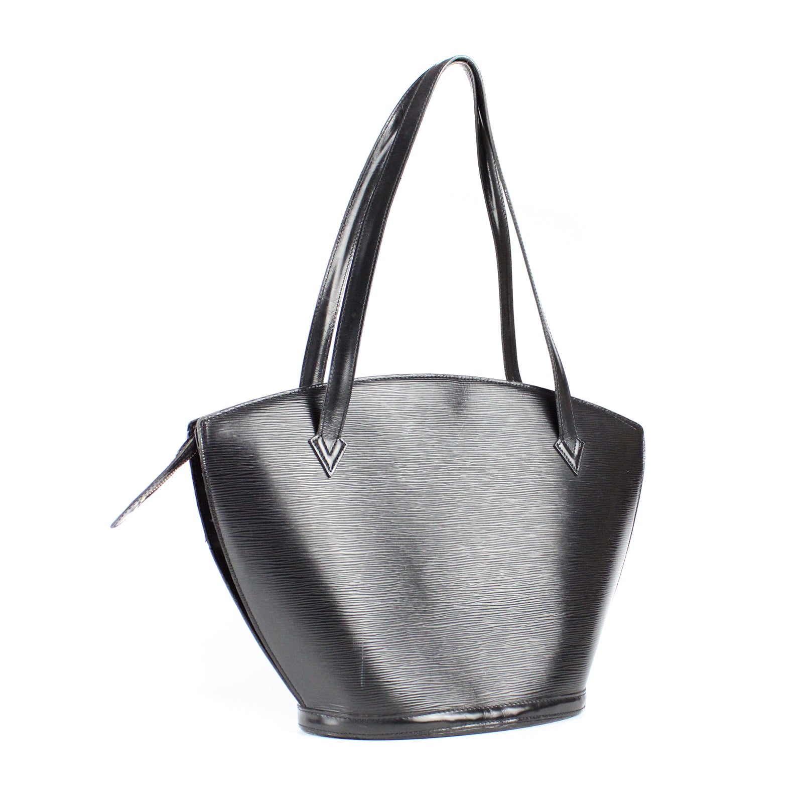 LOUIS VUITTON - Sac à main Saint Jacques moyen en cuir épi noir