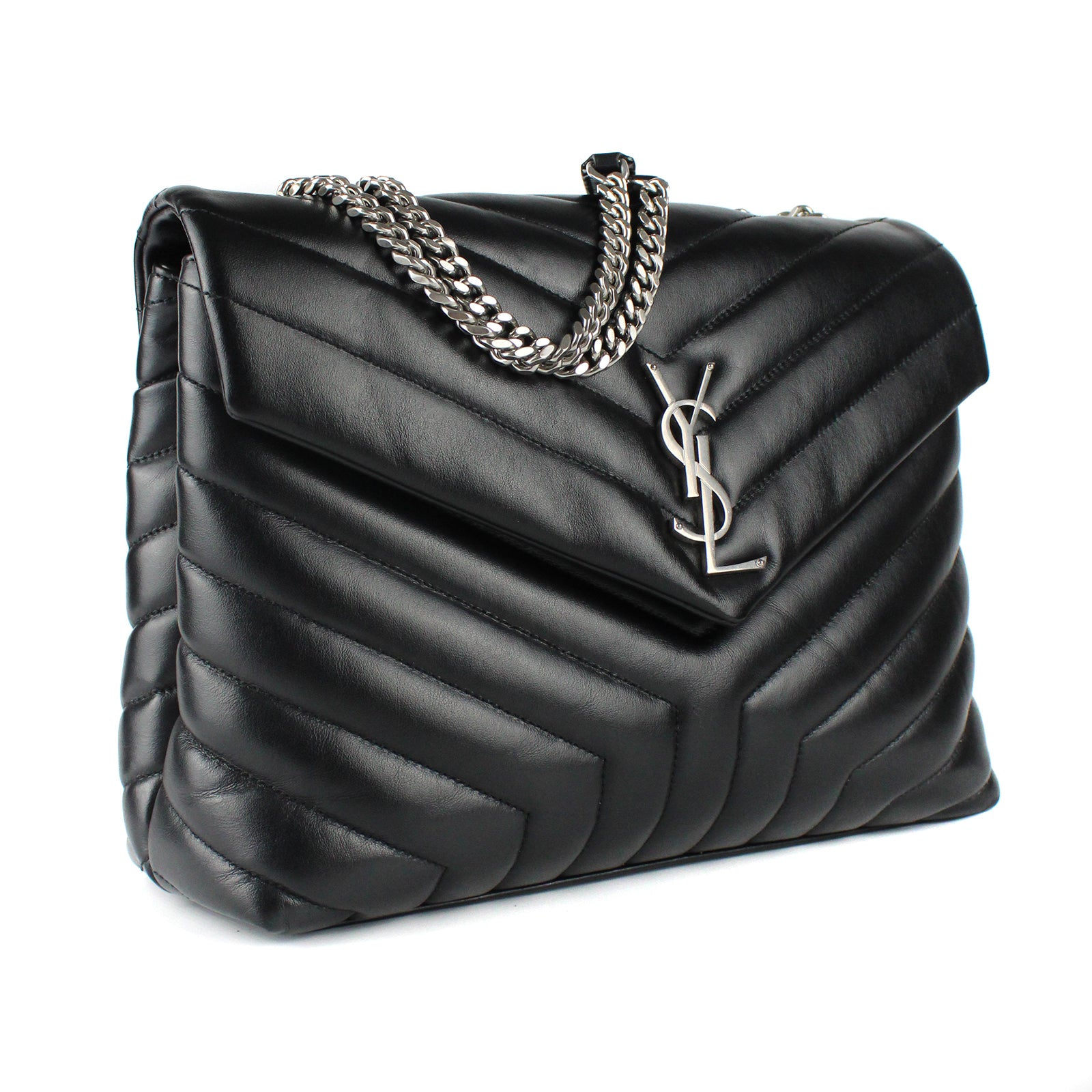 Loulou medium en cuir matelassé
