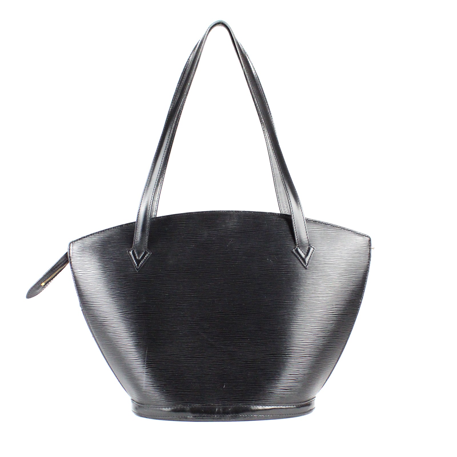 LOUIS VUITTON - Sac à main Saint Jacques moyen en cuir épi noir