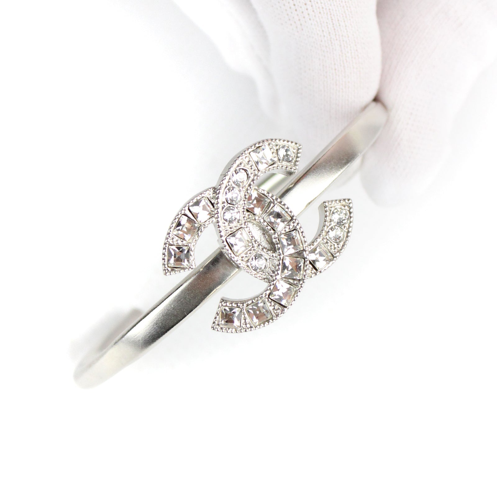 CHANEL - Silver bangle bracelet