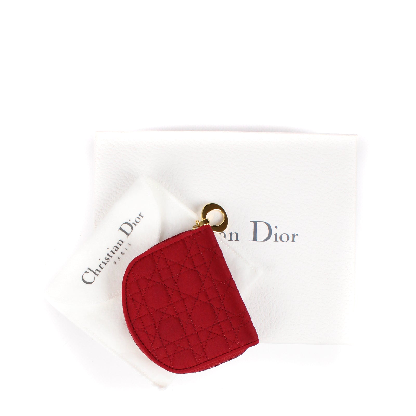 DIOR - Portefeuille Lady Dior en toile