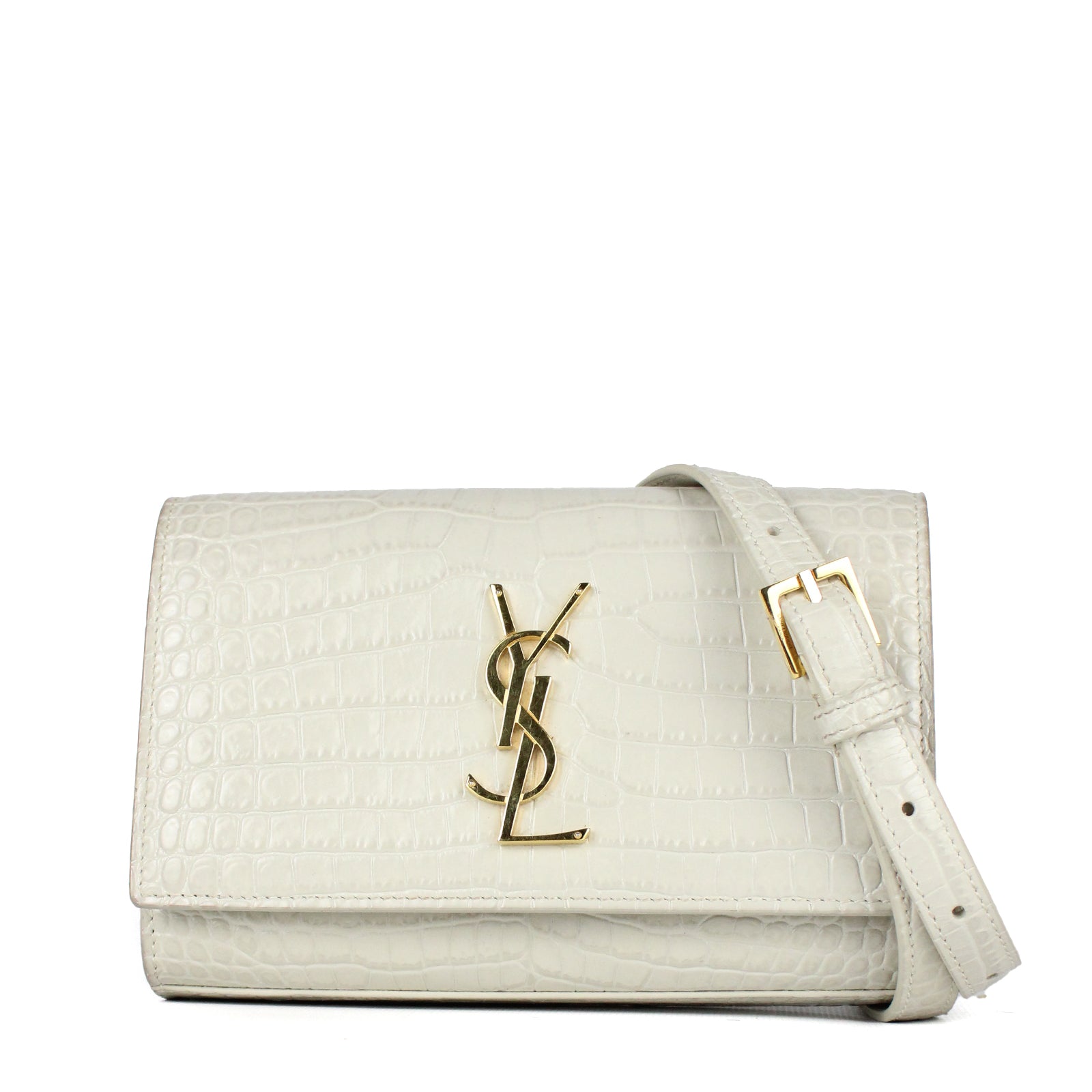 SAINT LAURENT - Sac ceinture Kate embossé croco