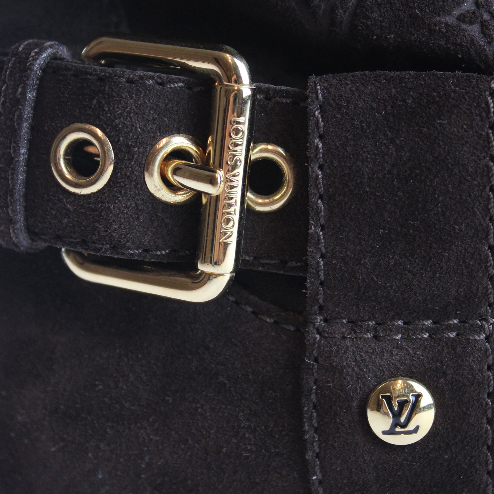 LOUIS VUITTON - Bottes fourrées en daim (T37,5)