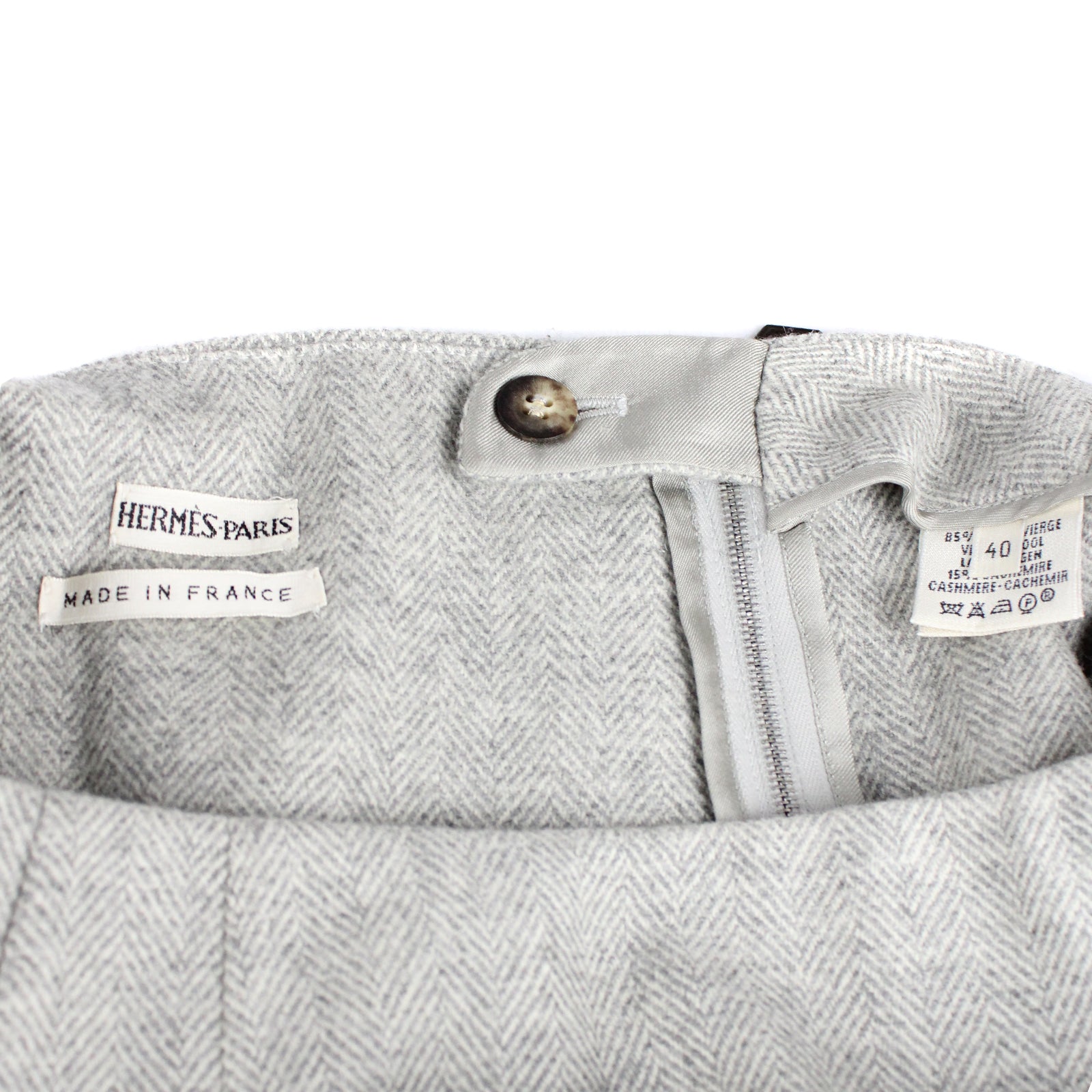 HERMÈS - Jupe en laine et cachemire (T40)