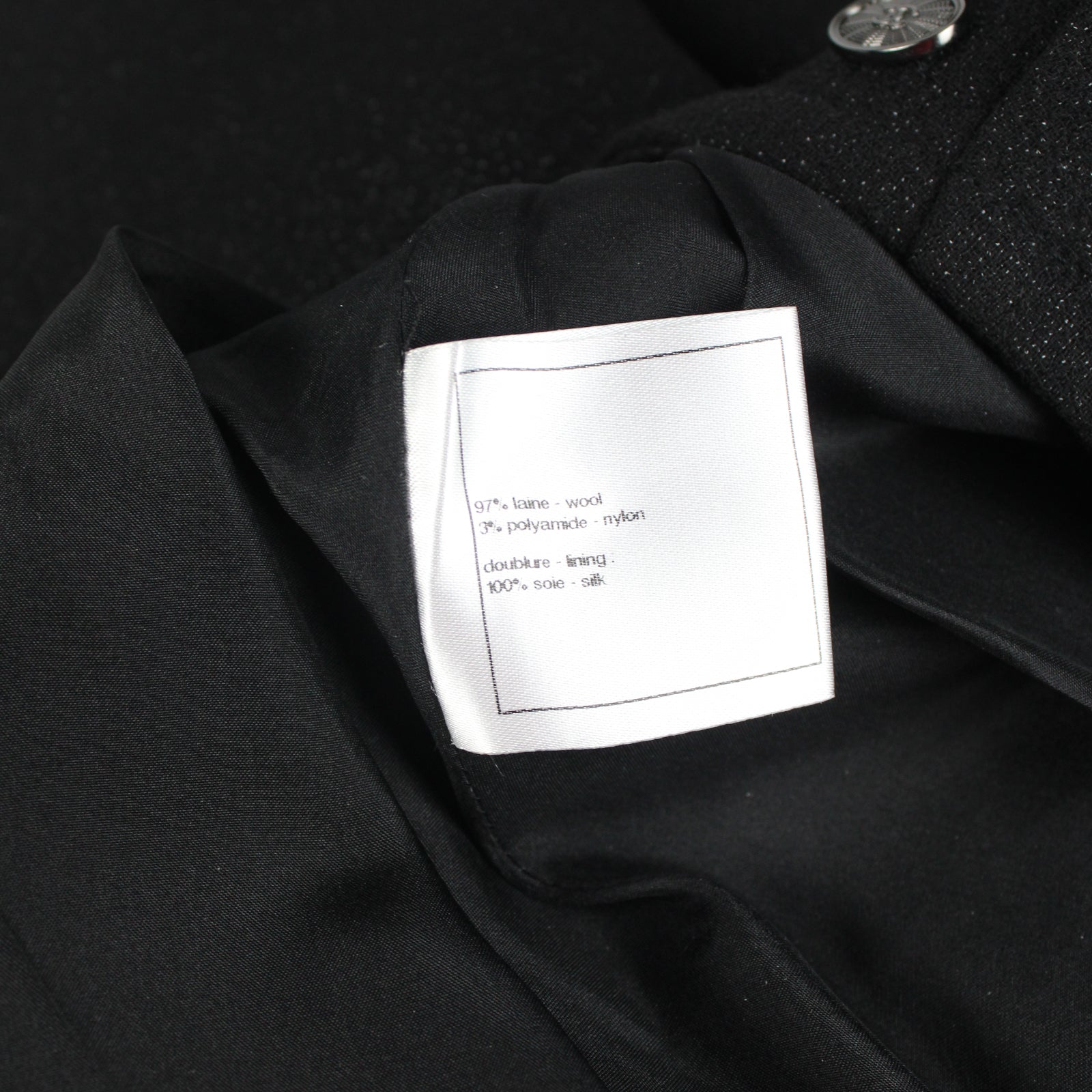 CHANEL - Jupe noire pailletée (T36)