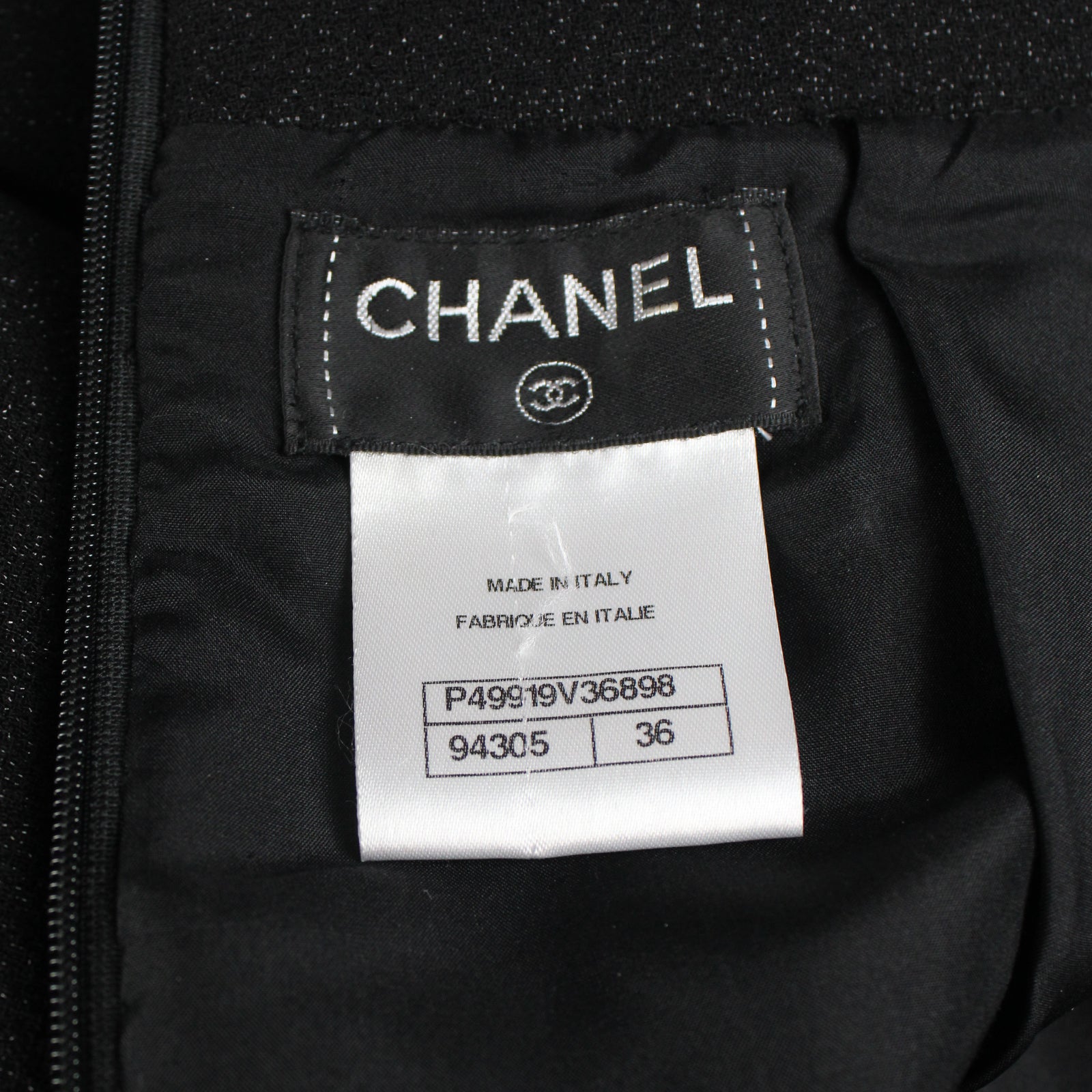 CHANEL - Jupe noire pailletée (T36)