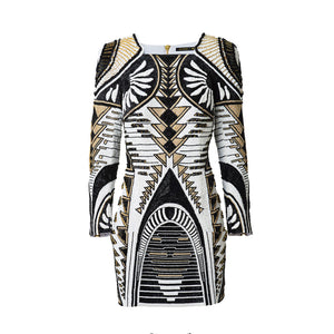 BALMAIN x H&M - Polyester beaded and rhinestone dress (T36)