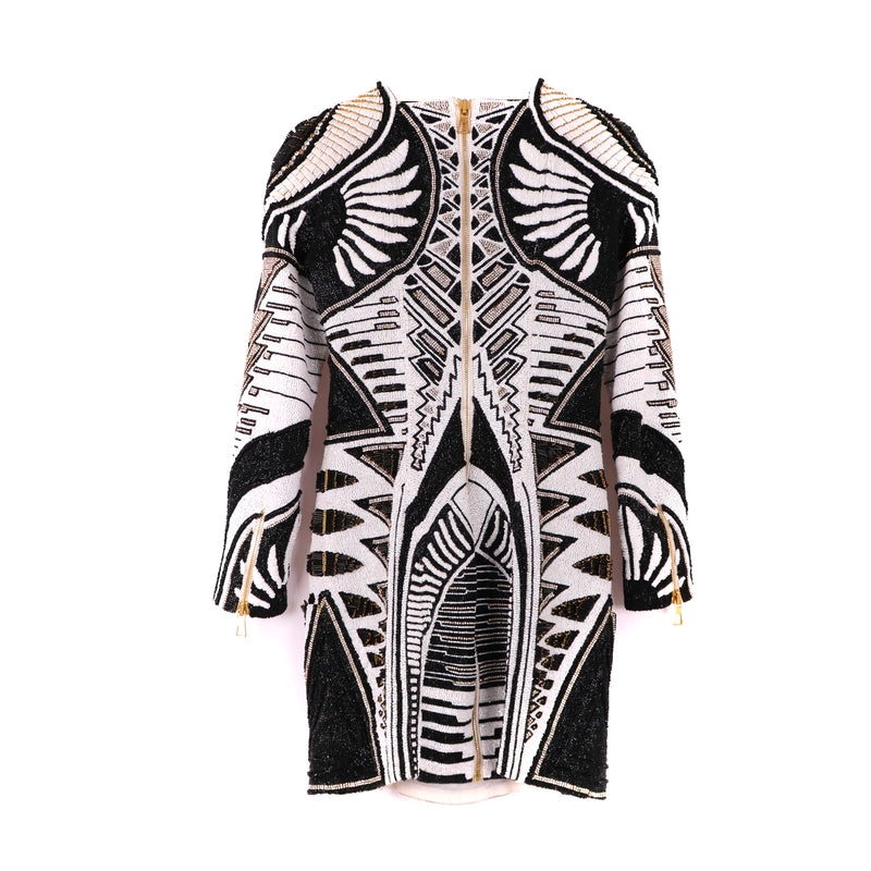 BALMAIN x H&M - Robe en perles et strass en polyester (T36)