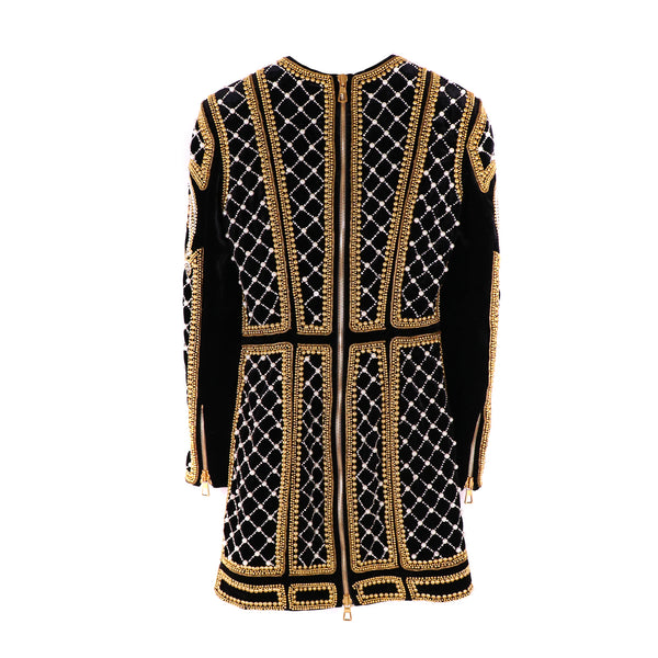 BALMAIN x H&M - Robe en viscose ornée de perles (T34)