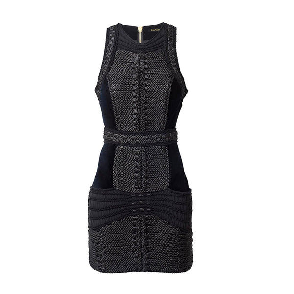 BALMAIN x H&M - Robe en coton noir (T34)