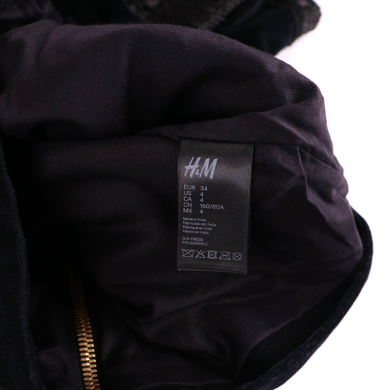 BALMAIN x H&amp;M - Black cotton dress (T34)