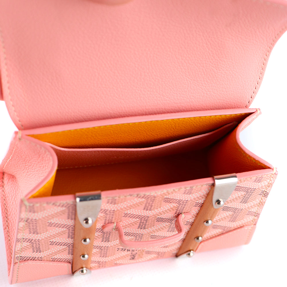 GOYARD - Saigon nano shoulder bag in pink leather