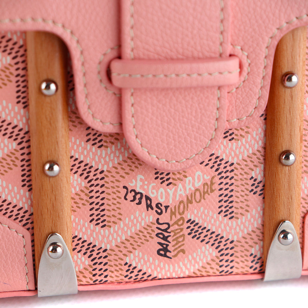 GOYARD - Saigon nano shoulder bag in pink leather