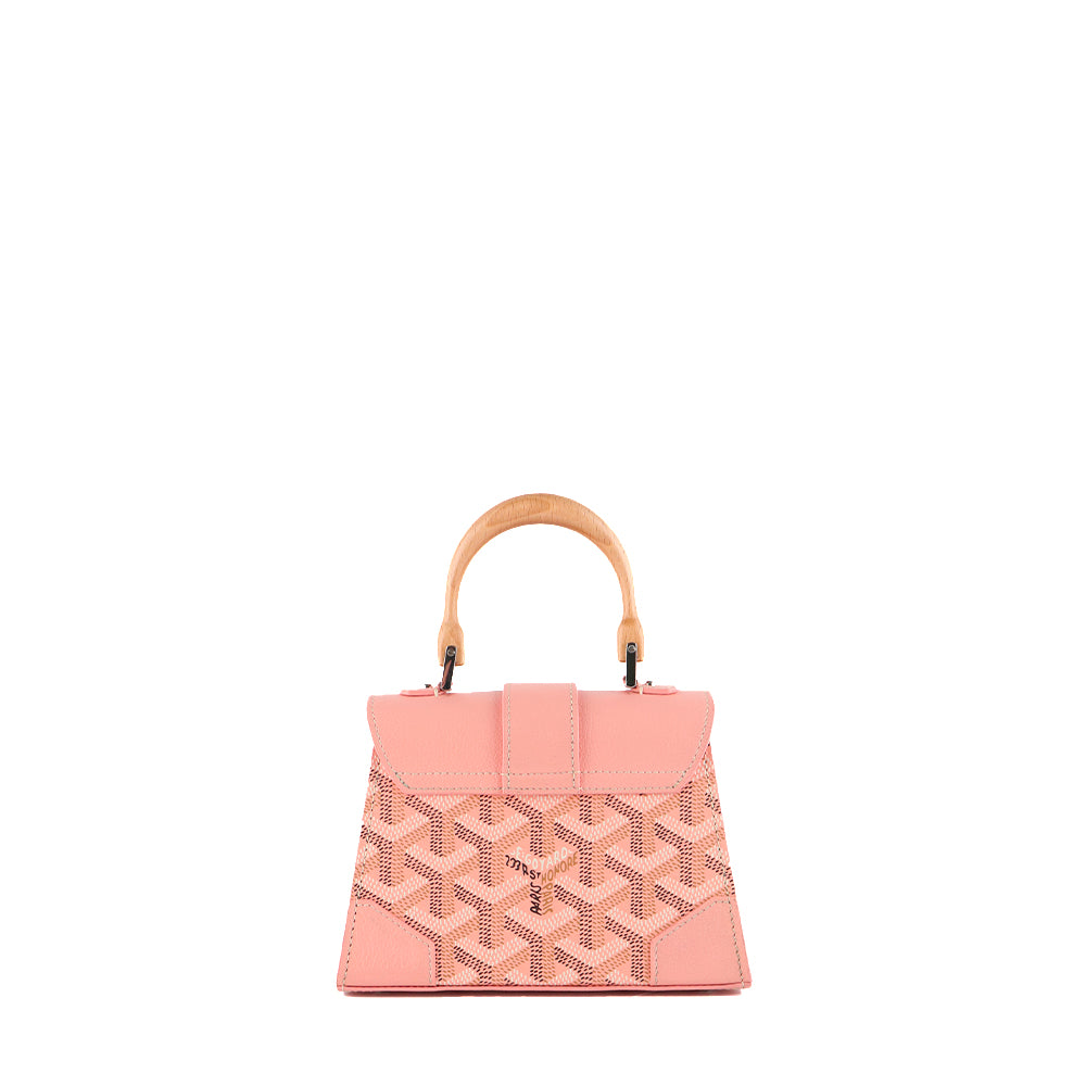 GOYARD - Saigon nano shoulder bag in pink leather