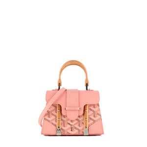 GOYARD - Sac à bandoulière Saïgon nano en cuir rose