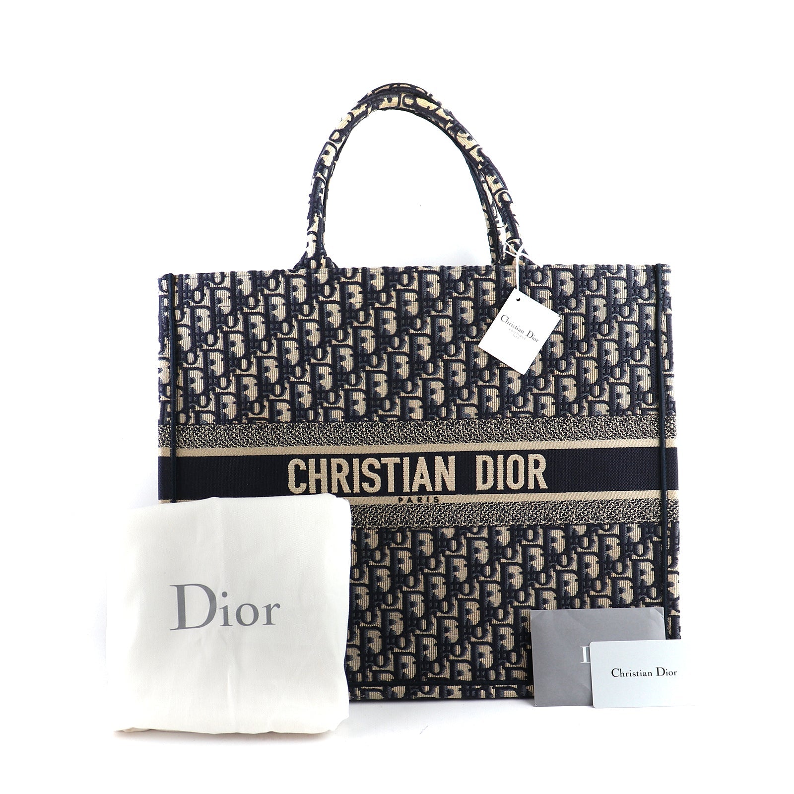 DIOR - Sac cabas Book Tote Large toile Oblique